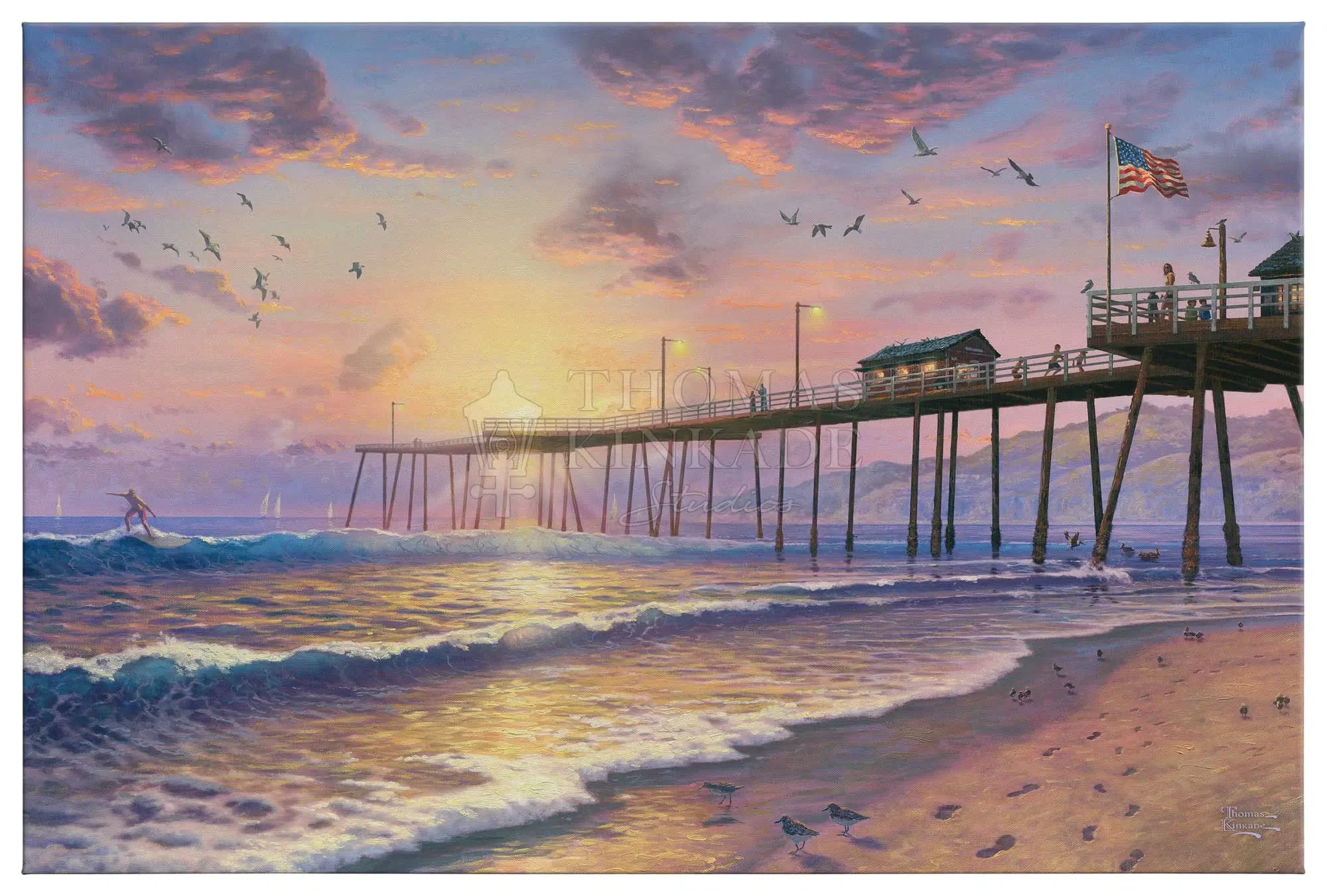 Footprints in the Sand - 24" X 36" Gallery Wrapped Canvas