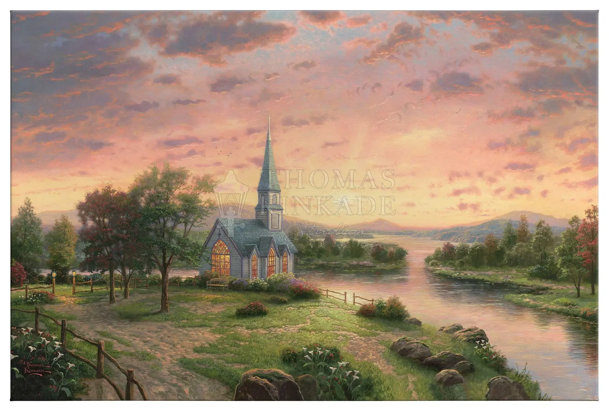 Sunrise Chapel - 24" X 36" Gallery Wrapped Canvas