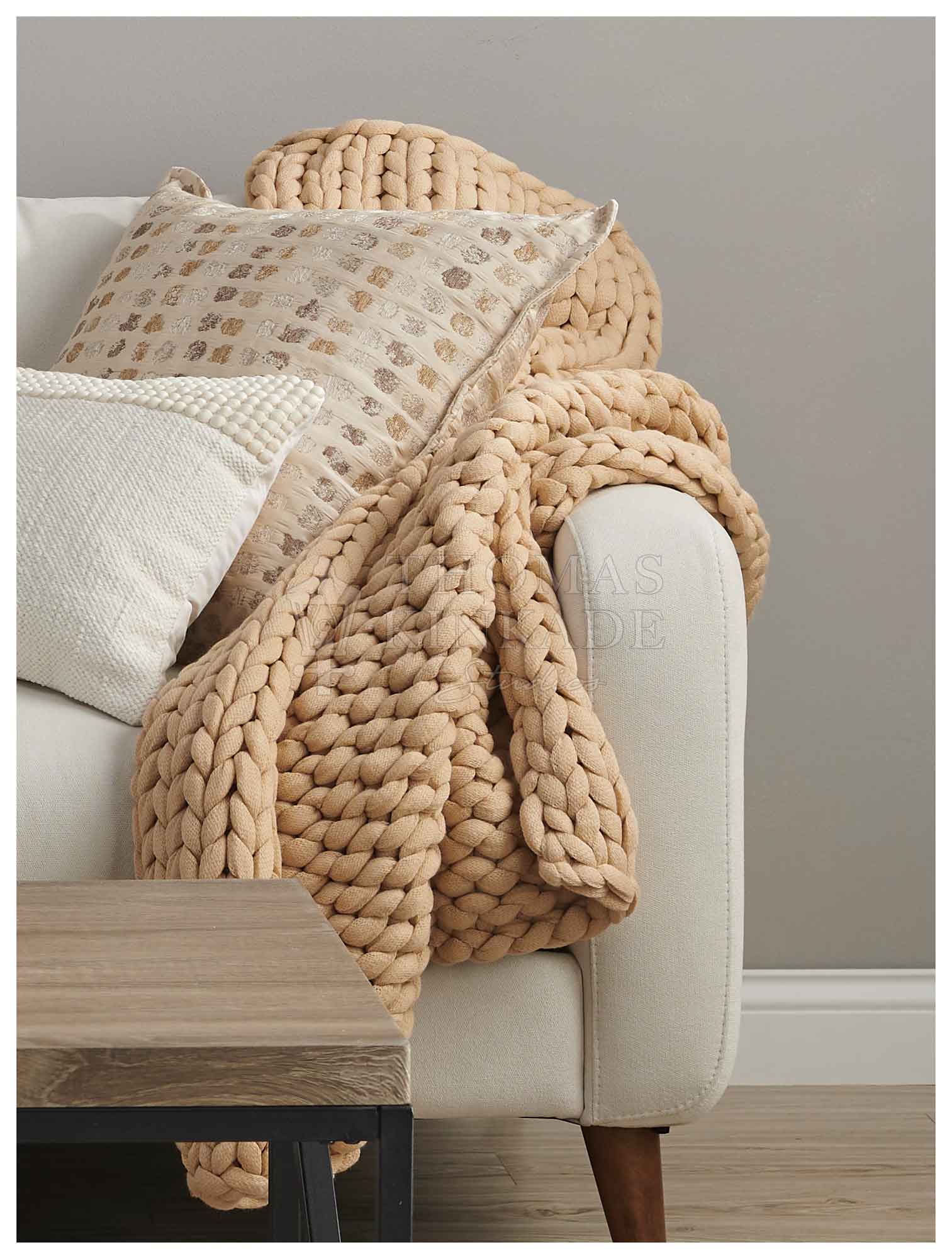 Desert Gold Chunky Knit - Throw