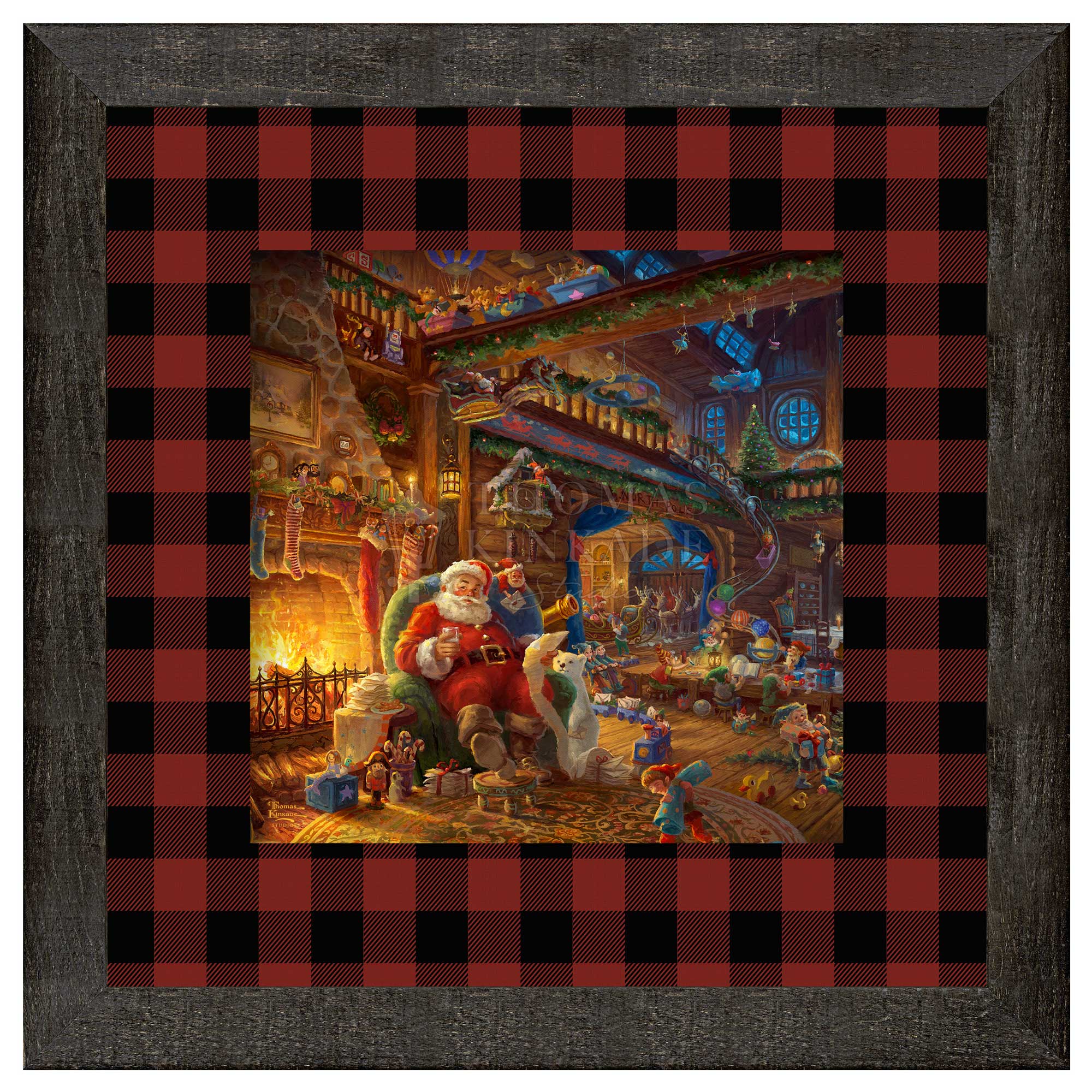 Santa's Workshop - 16" x 16" Framed Print