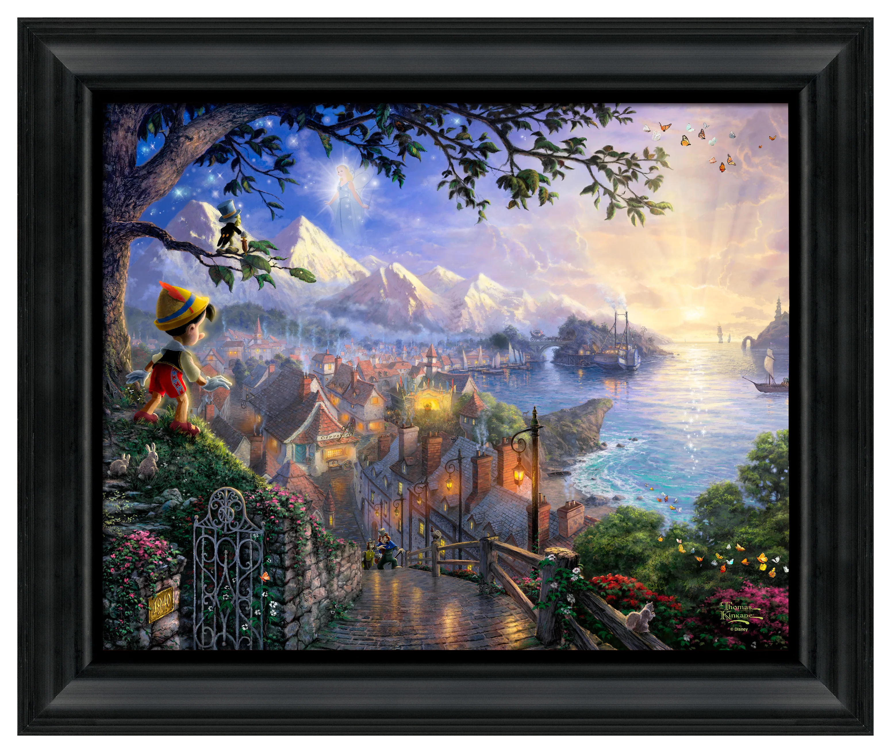 Disney Pinocchio Wishes Upon A Star - 16" x 20" Brushstroke Vignette