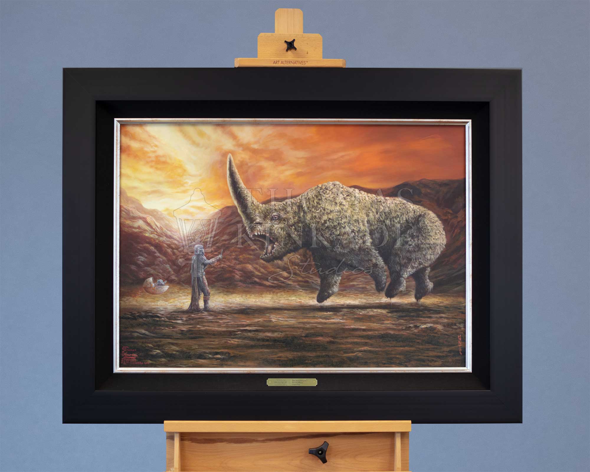 *Mixed Media Original* The Mandalorian™ - The Mudhorn™ by Monte Moore Thomas Kinkade Studios 22.5" x 32"