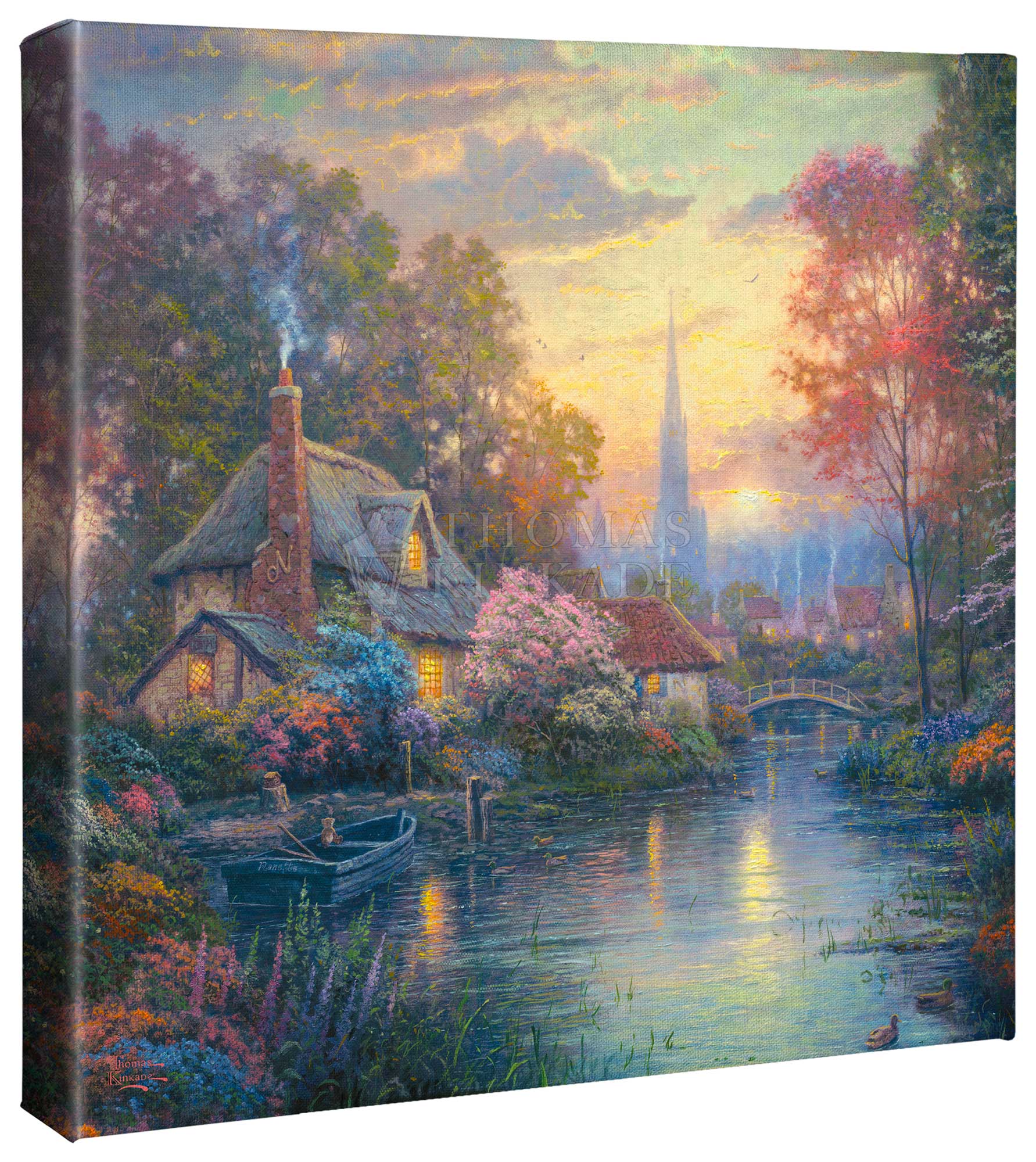Nanette's Cottage - 14" x 14" Gallery Wrapped Canvas - Image 2