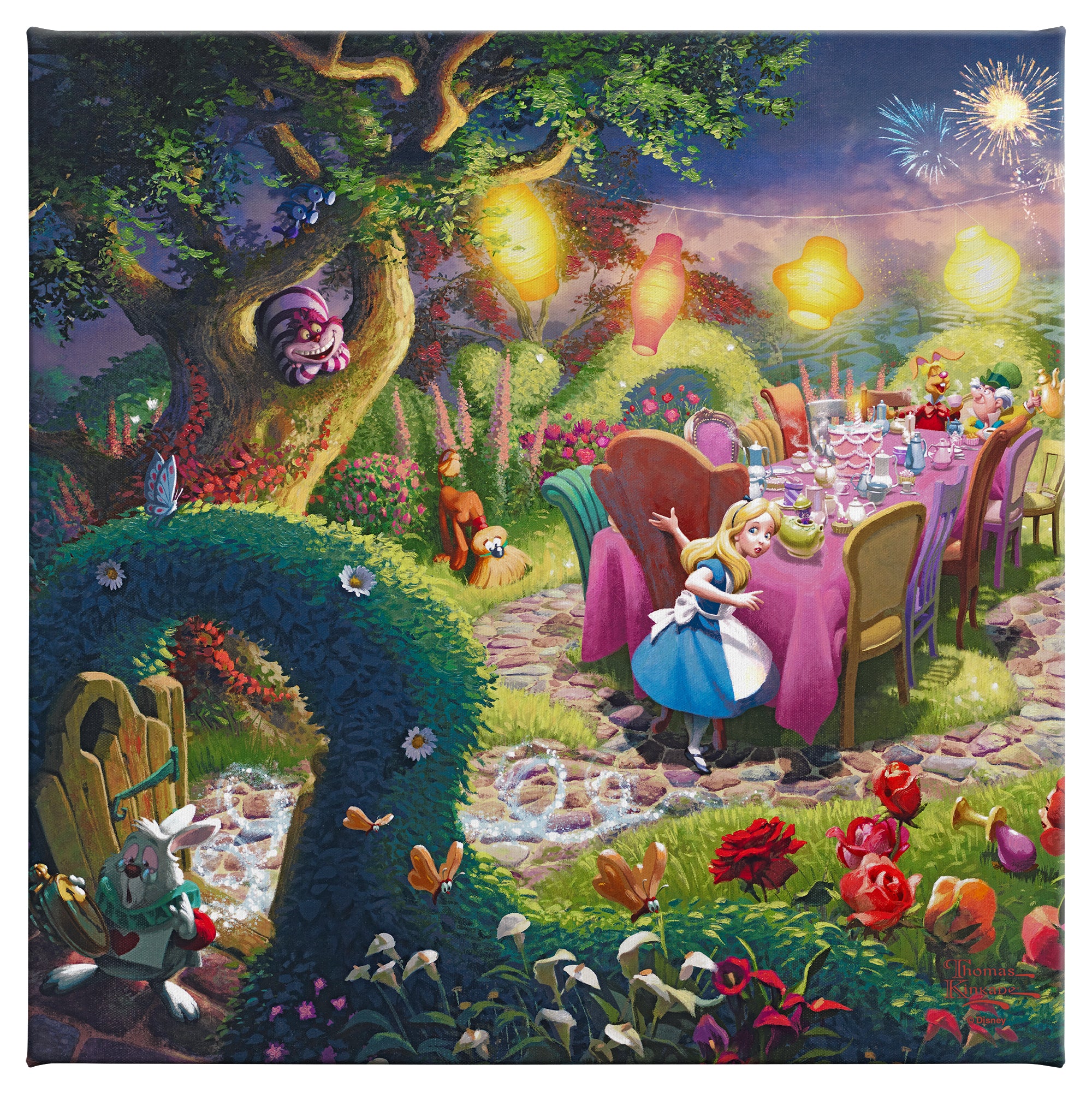 Disney Mad Hatter's Tea Party - 14" x 14" Gallery Wrapped Canvas