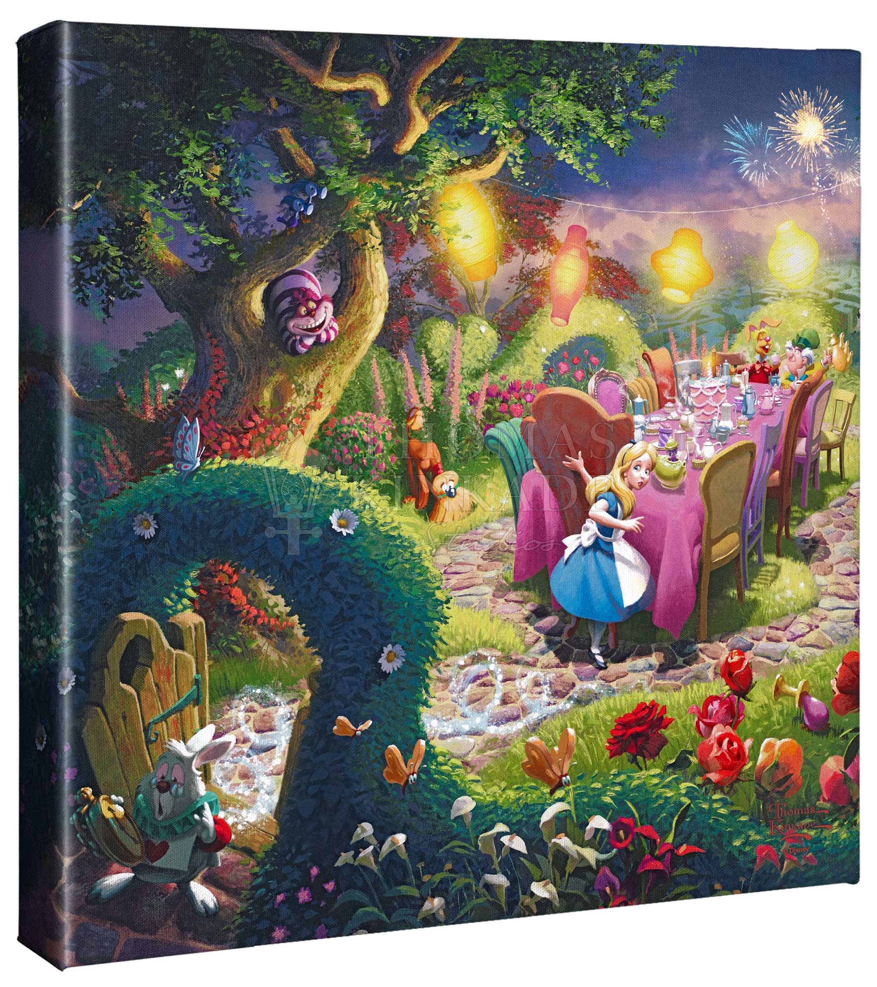 Disney Mad Hatter's Tea Party - 14" x 14" Gallery Wrapped Canvas - Image 2