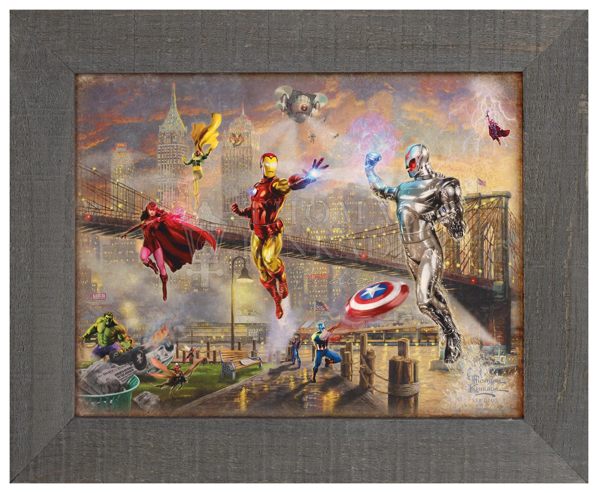 Iron Man - 12.5" x 16" Framed Metal Print