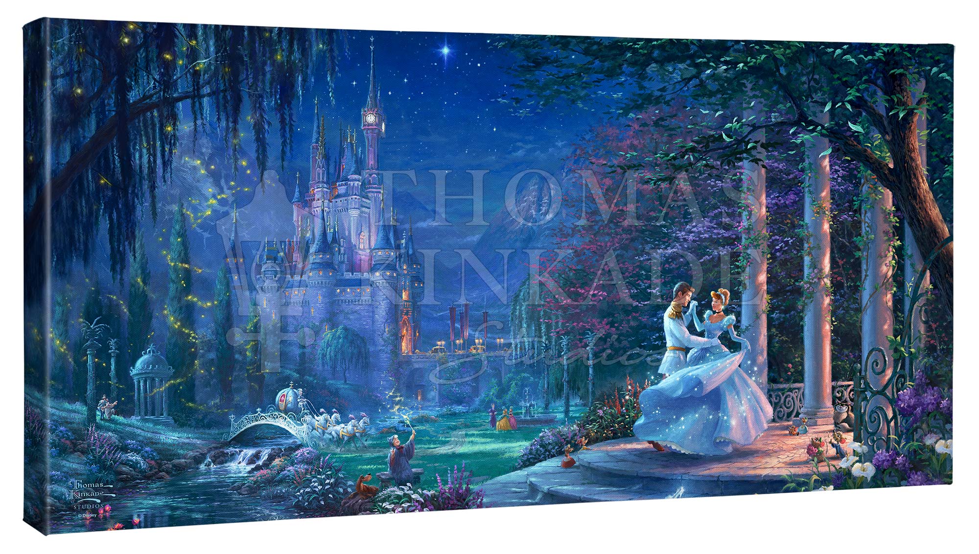Disney Cinderella Dancing in the Starlight - 16" x 31" Gallery Wrapped Canvas