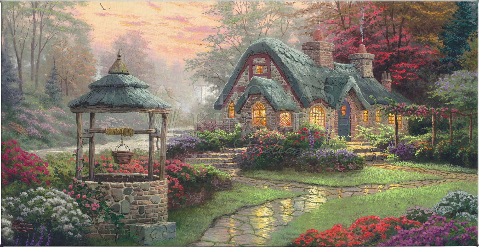 Make a Wish Cottage - 16" x 31" Gallery Wrapped Canvas