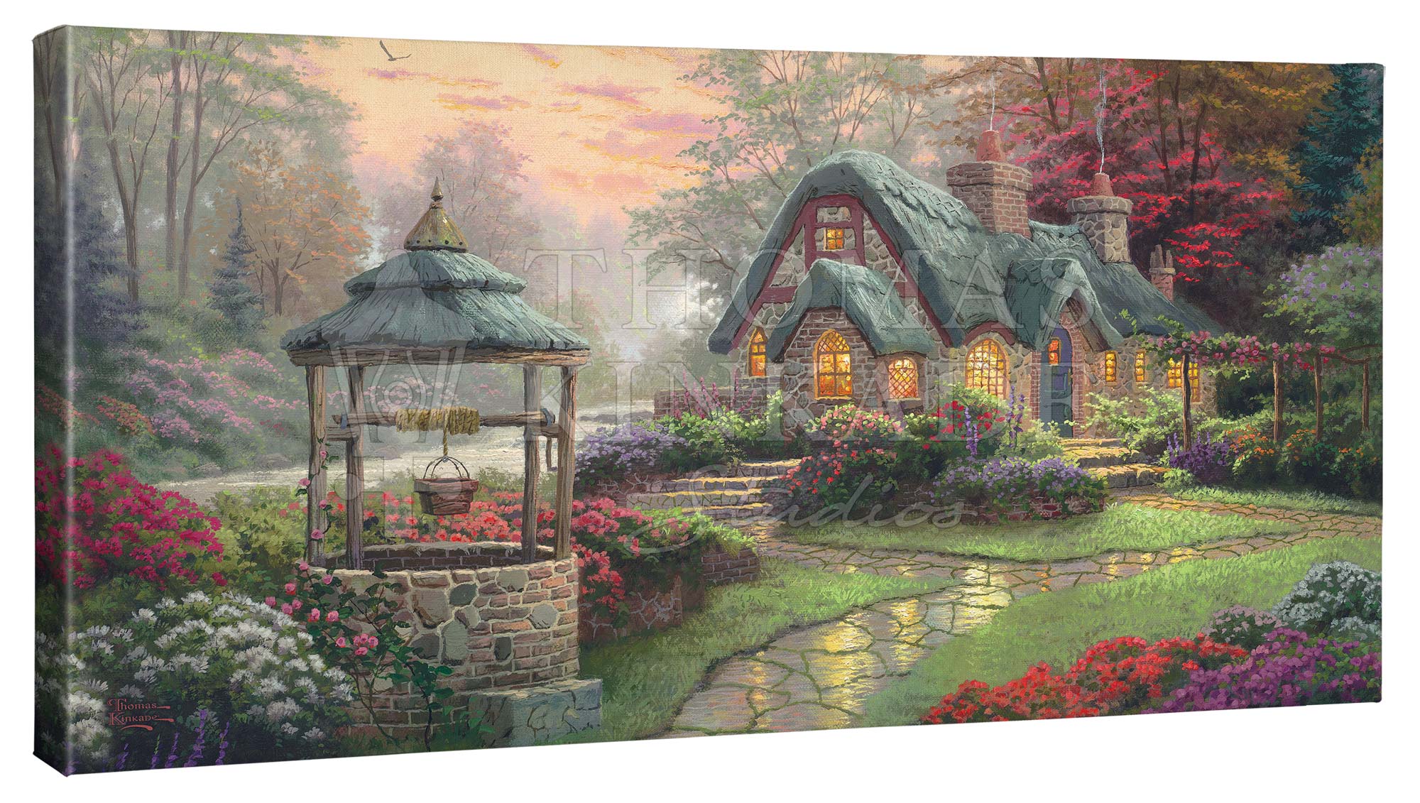 Make a Wish Cottage - 16" x 31" Gallery Wrapped Canvas - Image 2