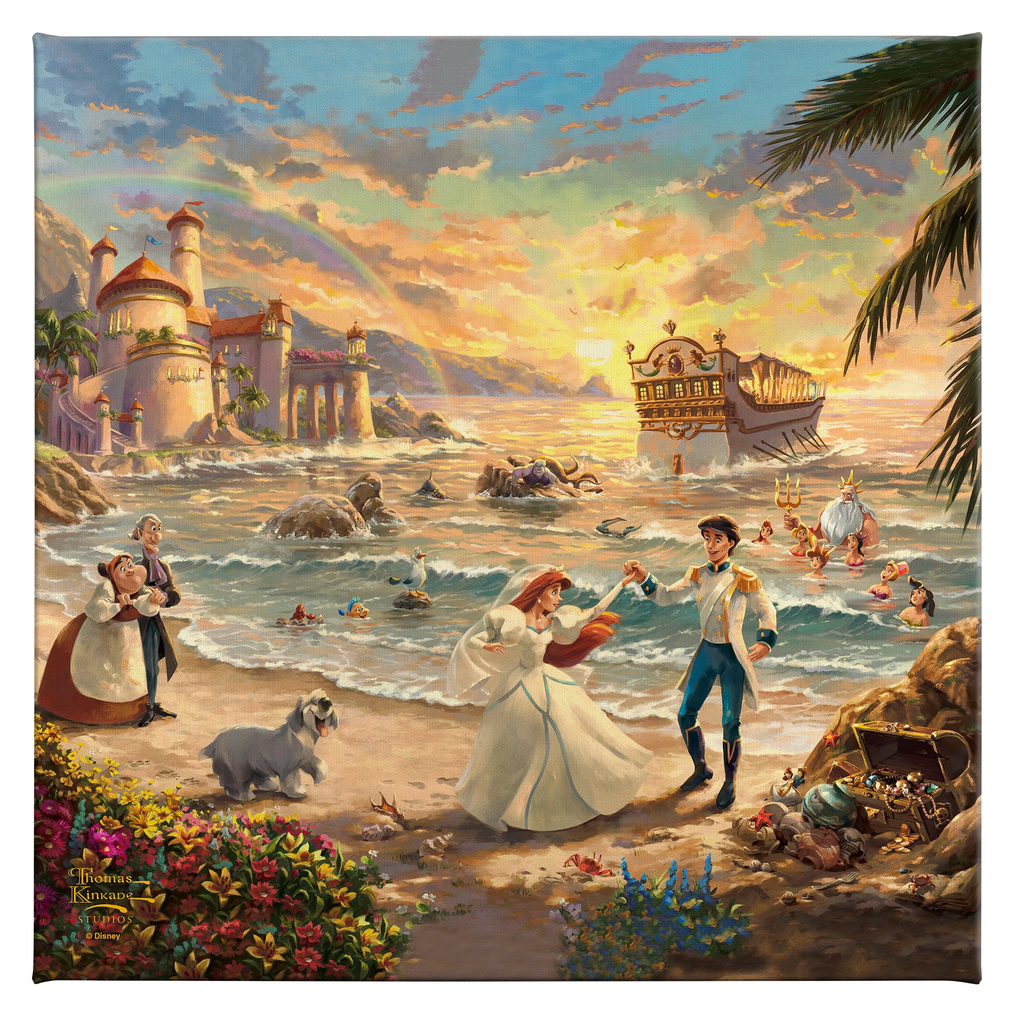 Disney The Little Mermaid Celebration of Love - 14" x 14" Gallery Wrapped Canvas