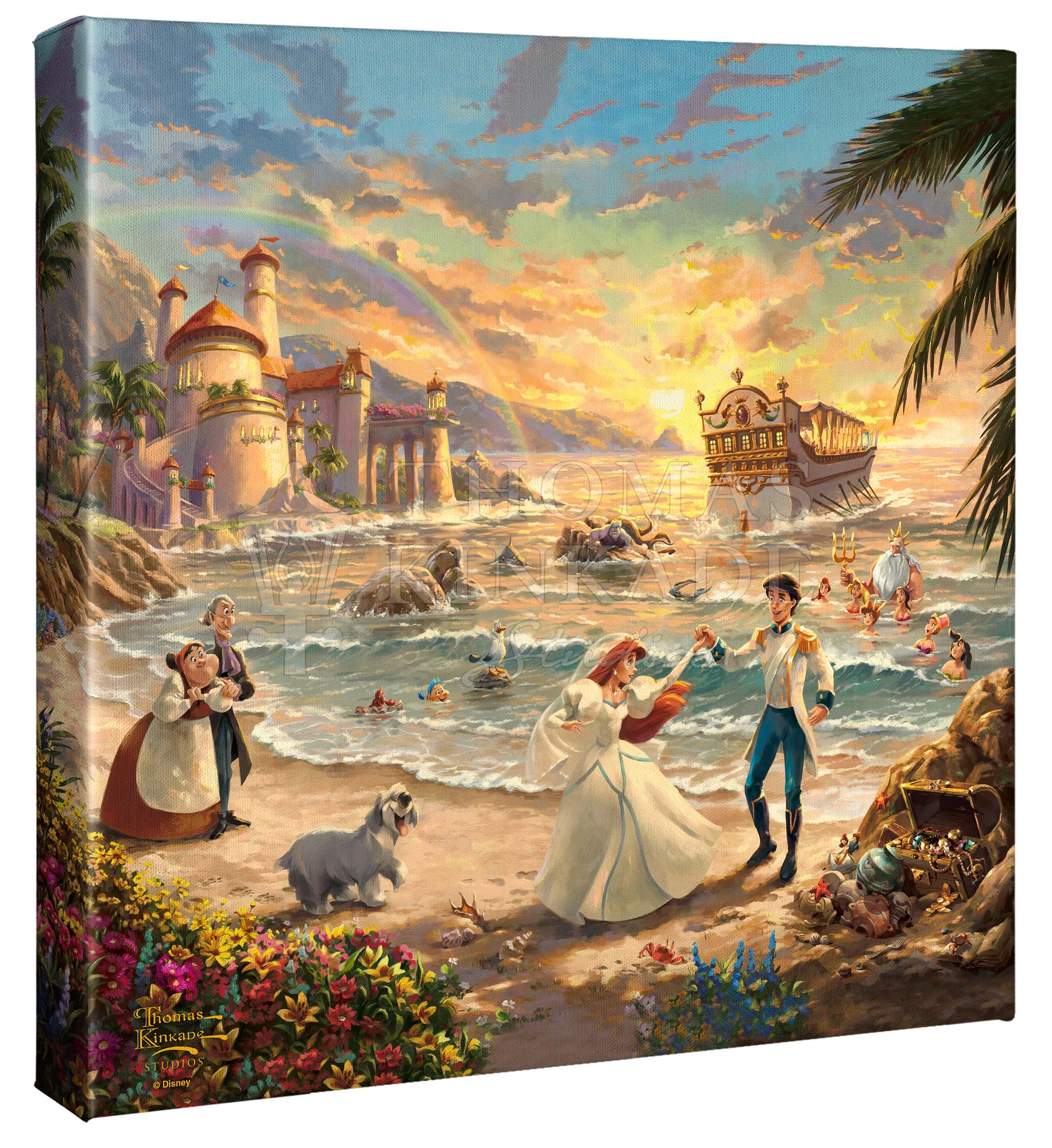 Disney The Little Mermaid Celebration of Love - 14" x 14" Gallery Wrapped Canvas - Image 2