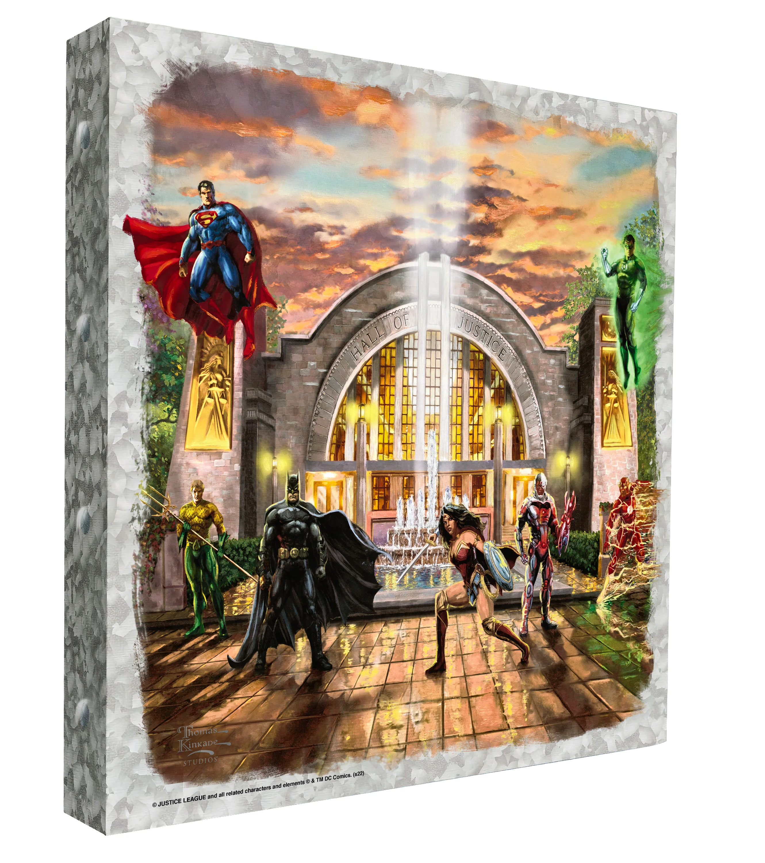 Hall of Justice - 14" x 14" Metal Box Art - Image 2