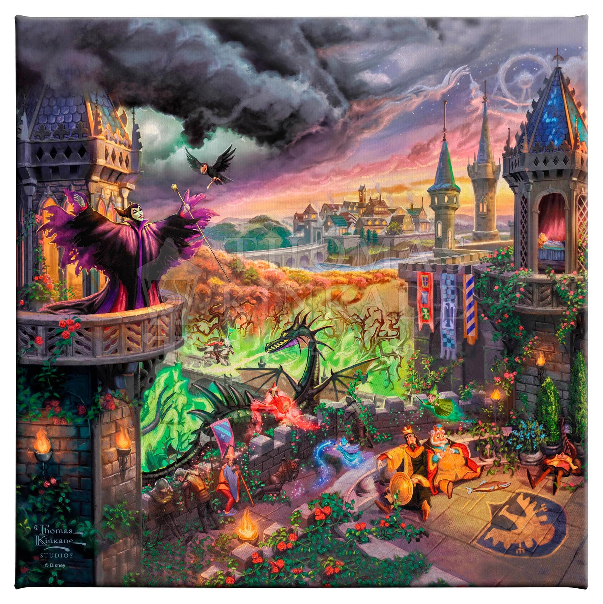Disney Maleficent - 14" x 14" Gallery Wrapped Canvas