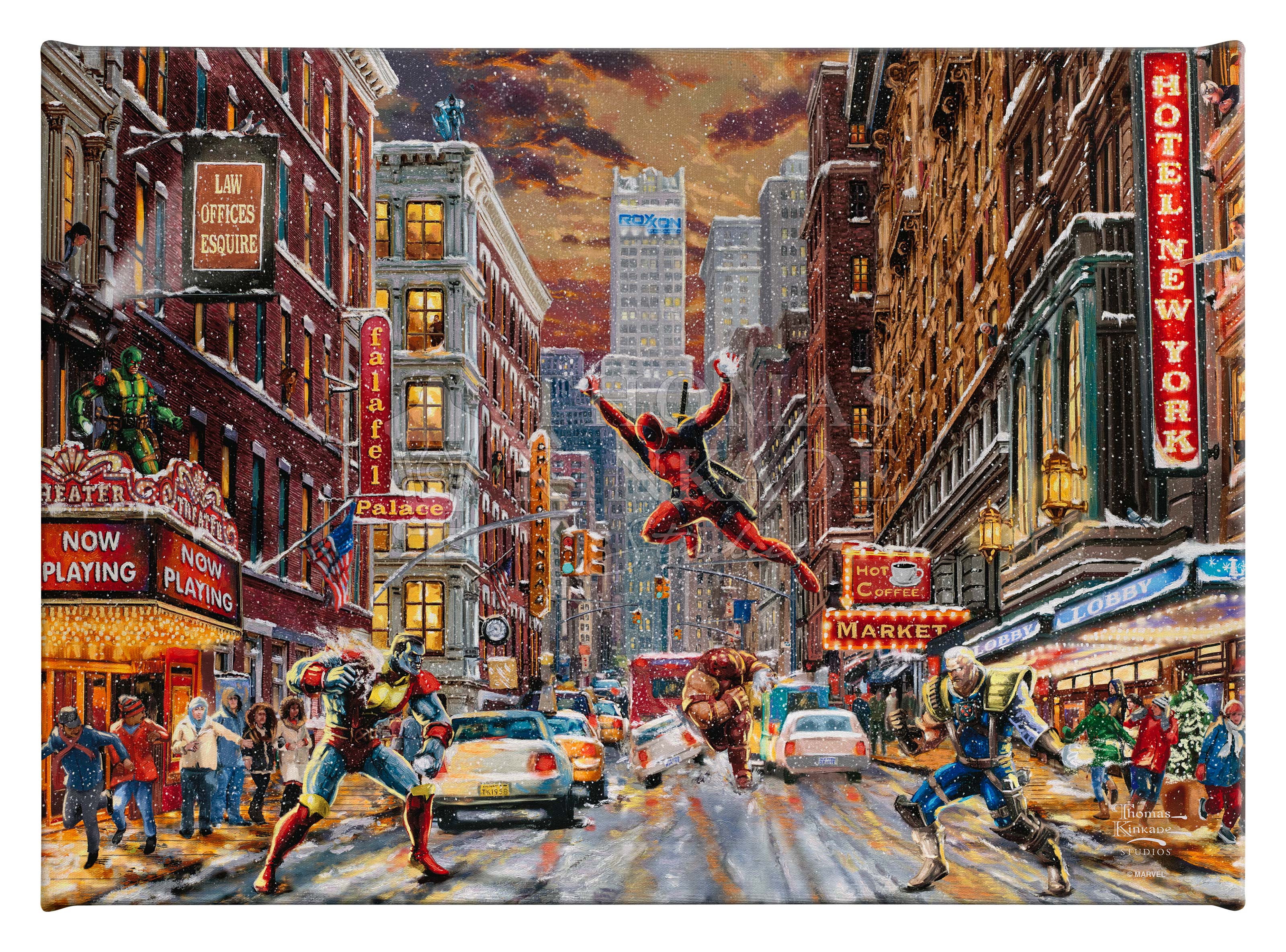 Deadpool - Snow Day - 10" x 14" Gallery Wrapped Canvas