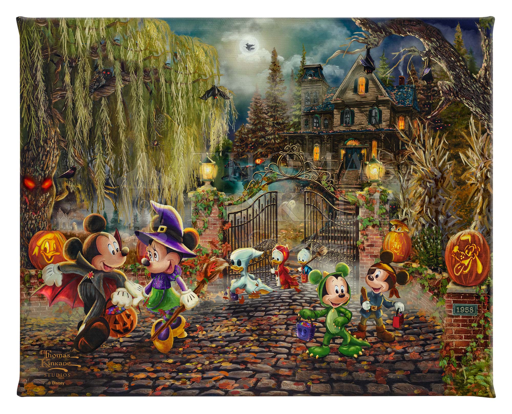 Disney Mickey and Minnie Halloween Fun - 8" x 10" Gallery Wrapped Canvas