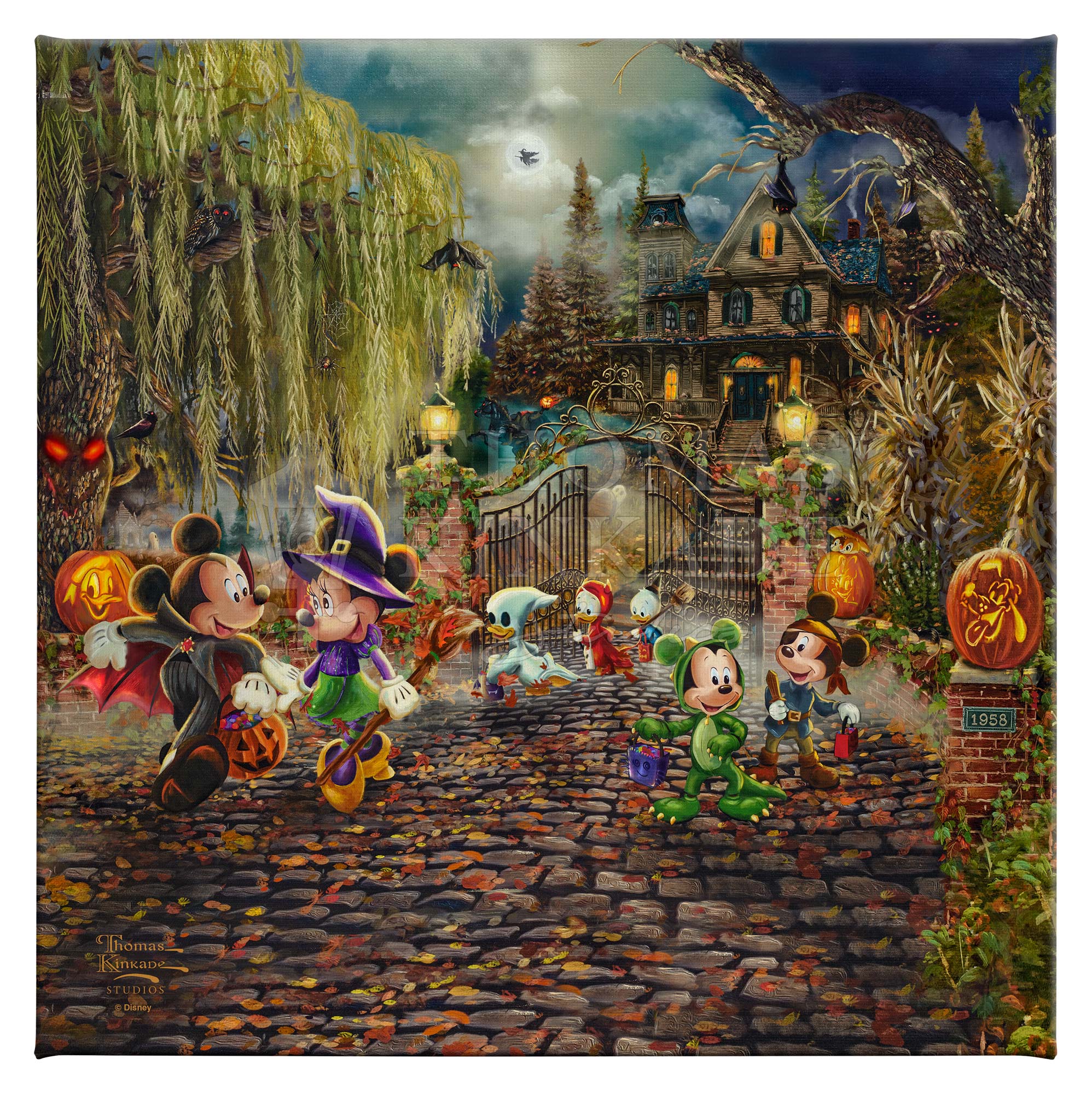 Disney Mickey and Minnie Halloween Fun - 14" x 14" Gallery Wrapped Canvas