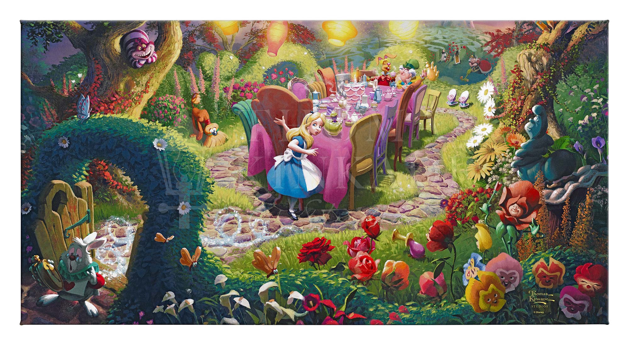 Disney Mad Hatter's Tea Party - 16" x 31" Gallery Wrapped Canvas