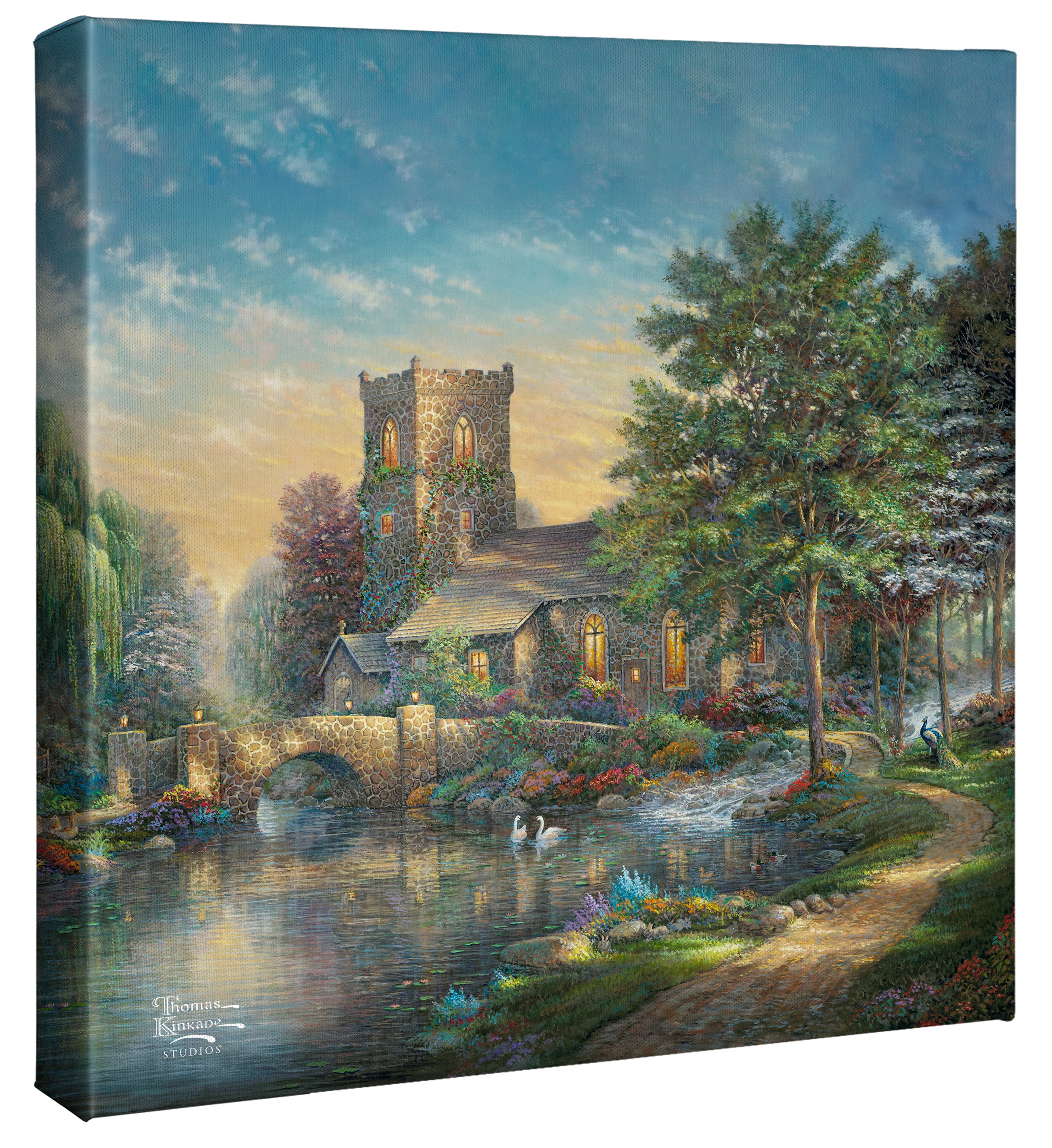 Willow Wood Chapel - 14" x 14" Gallery Wrapped Canvas - Image 2
