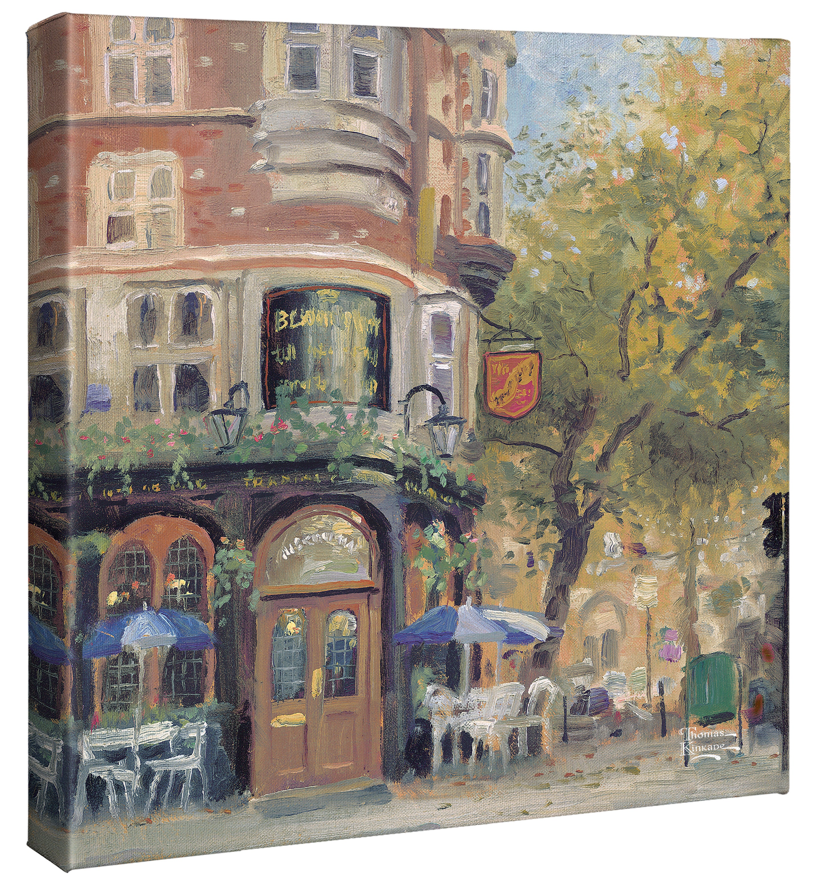 Bloomsbury Café - 14" x 14" Gallery Wrapped Canvas - Image 2
