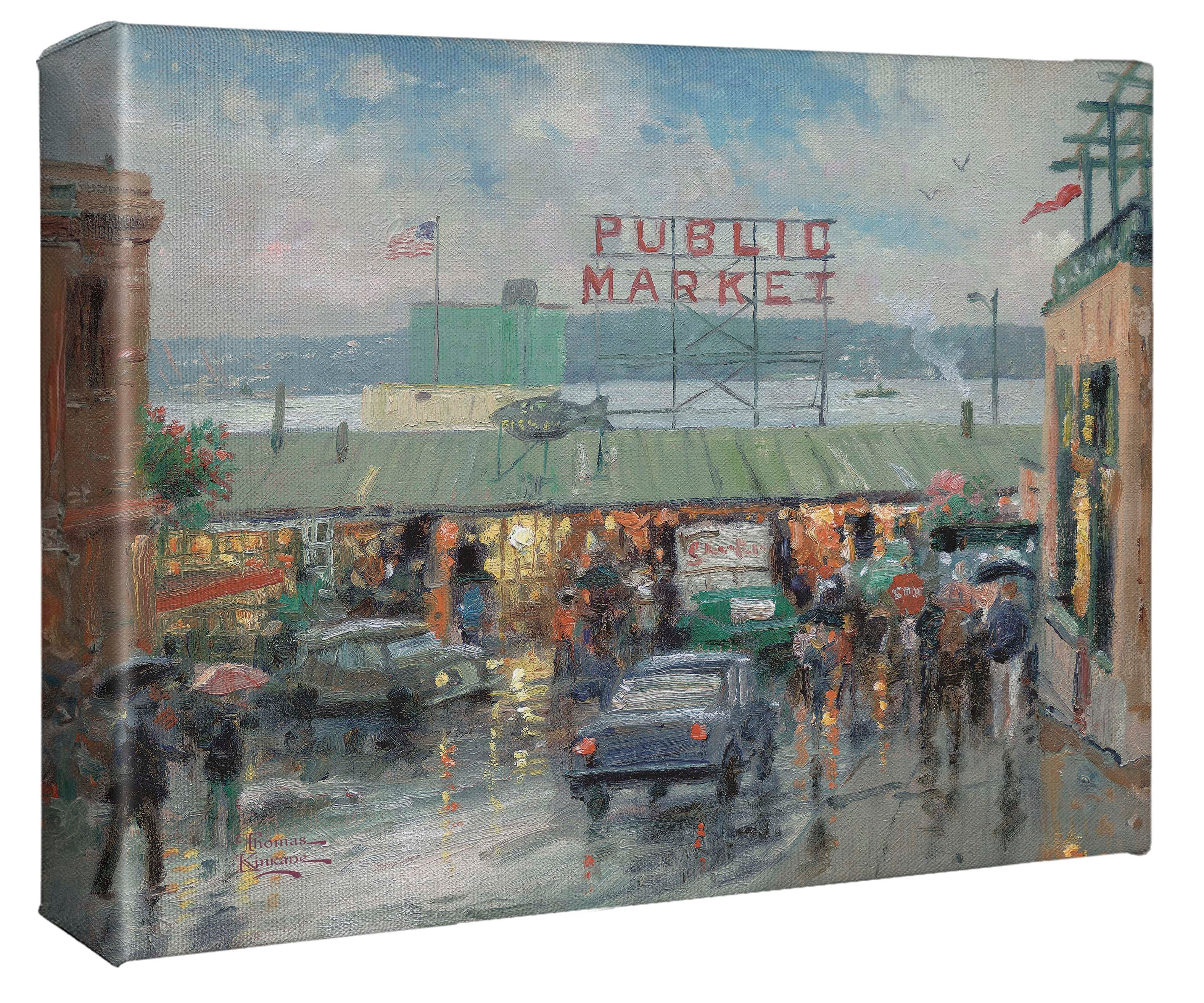 Pike Place Market, Seattle - 8" x 10" Gallery Wrapped Canvas - Image 2