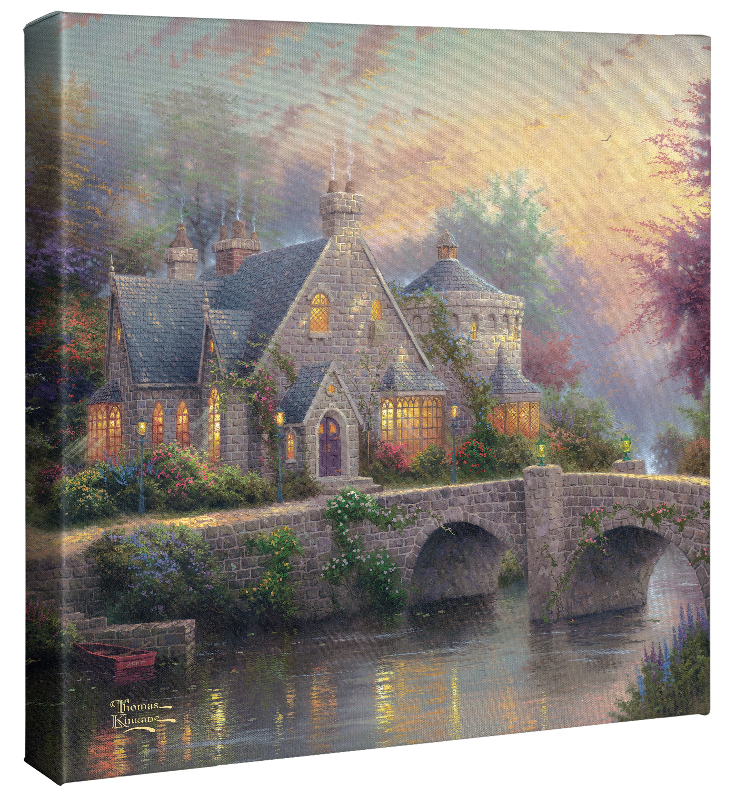 Lamplight Manor - 14" x 14" Gallery Wrapped Canvas - Image 2