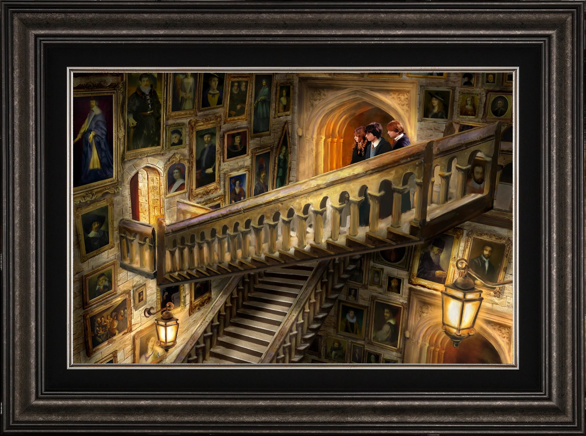 *RARE* Harry Potter Grand Staircase Artist Proof Canvas Dark Pewter 12" x 18" #1