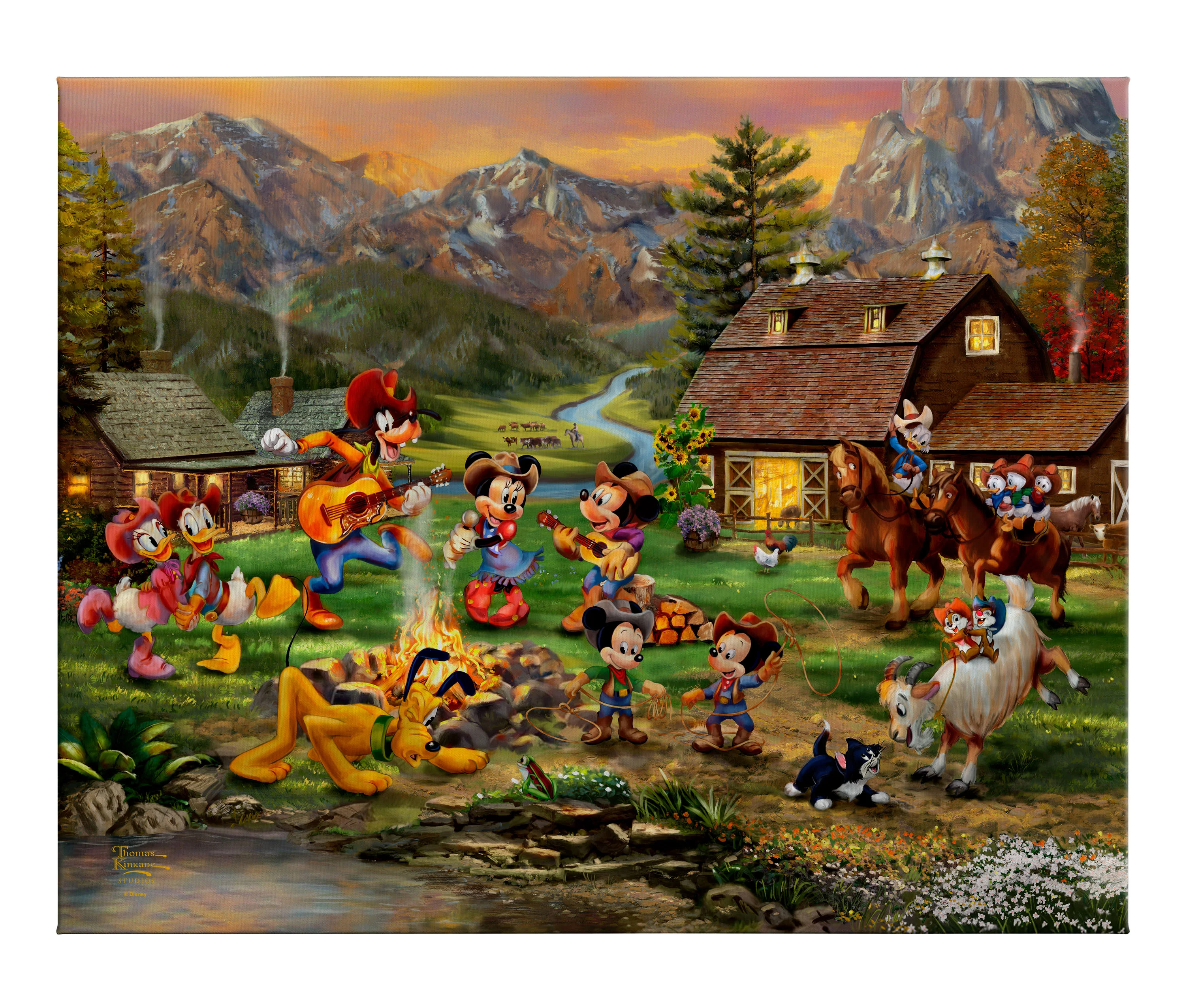 Disney Mickey and Minnie Rocky Mountain Round-Up - 24" x 30" Gallery Wrapped Canvas