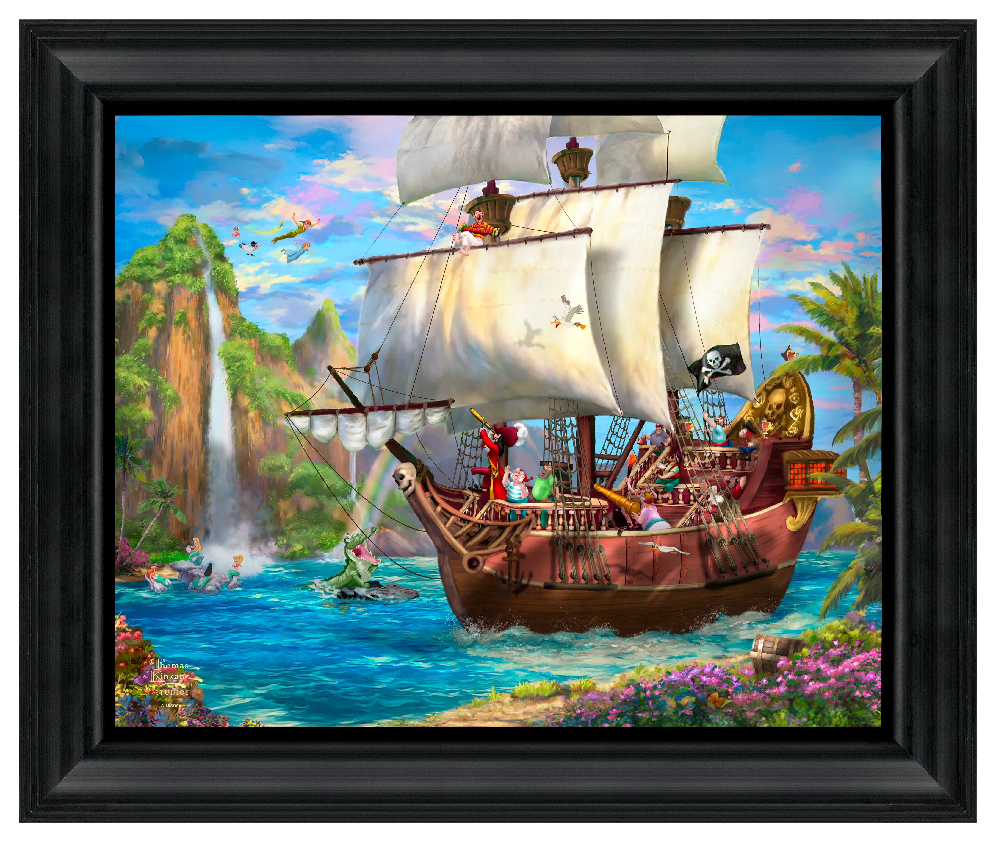 Disney Captain Hook's Never Land Voyage - 16" x 20" Brushstroke Vignette