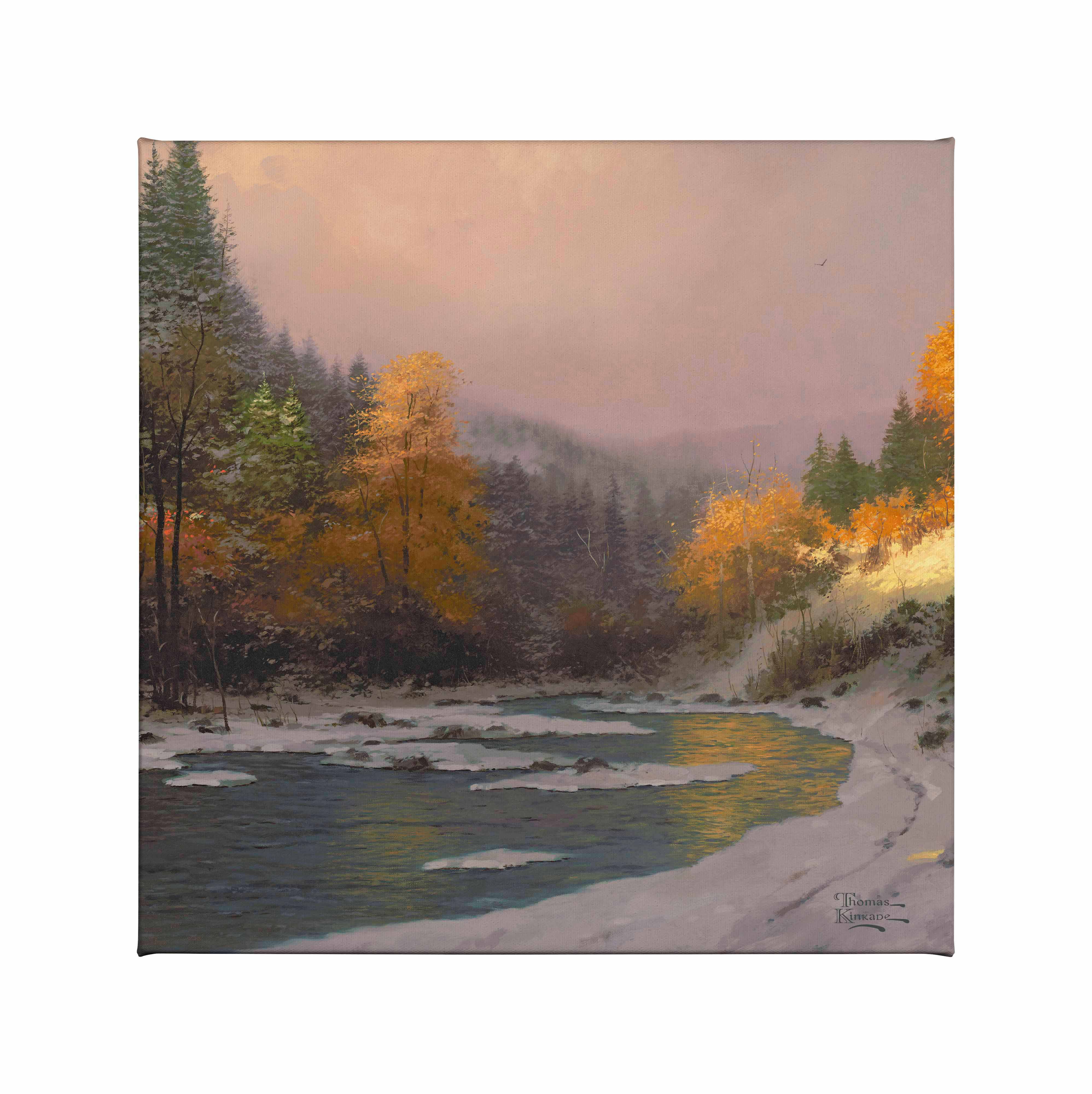 Autumn Snow - 14" x 14" Gallery Wrapped Canvas