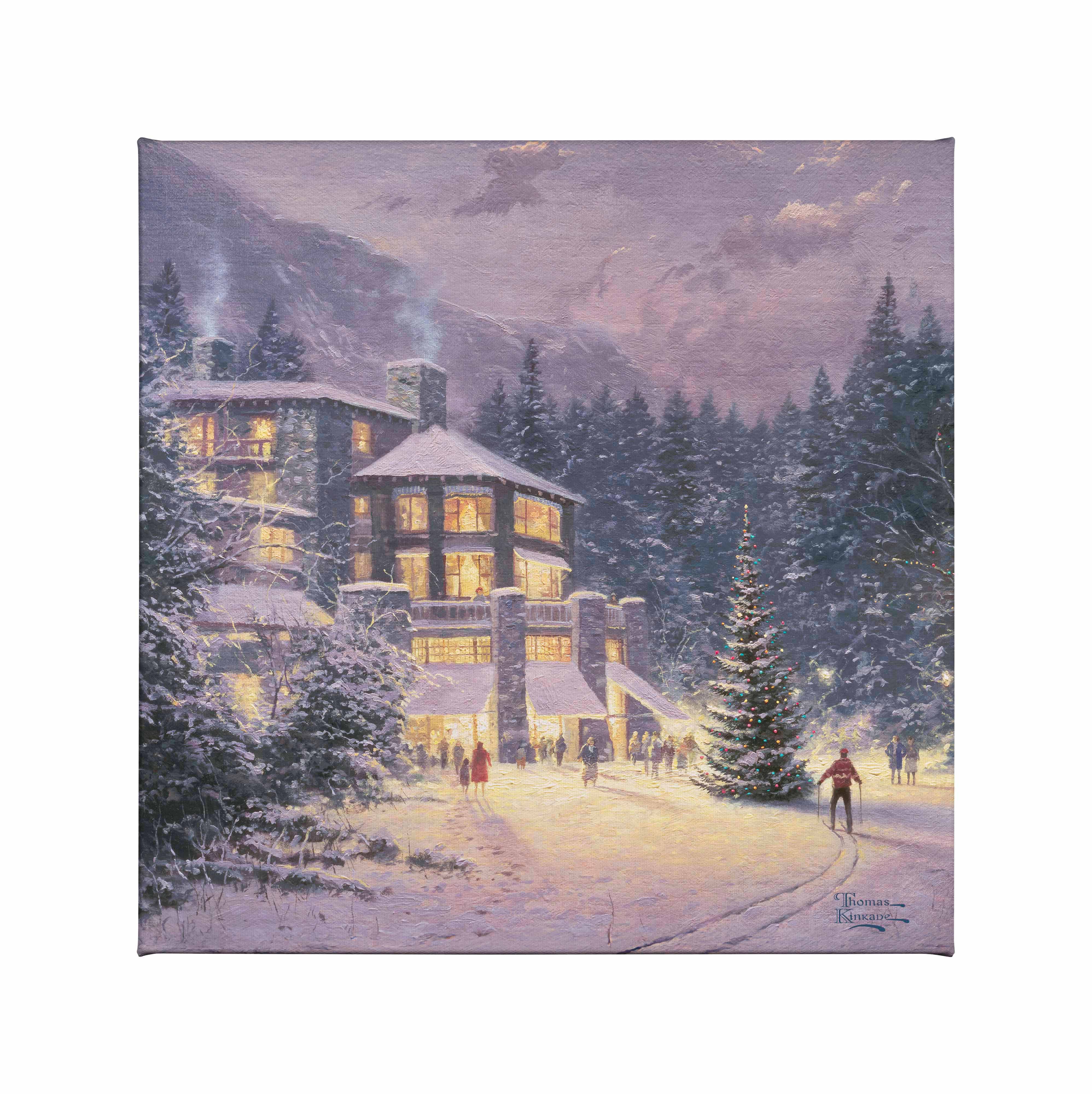 Christmas at The Ahwanee - 14" x 14" Gallery Wrapped Canvas