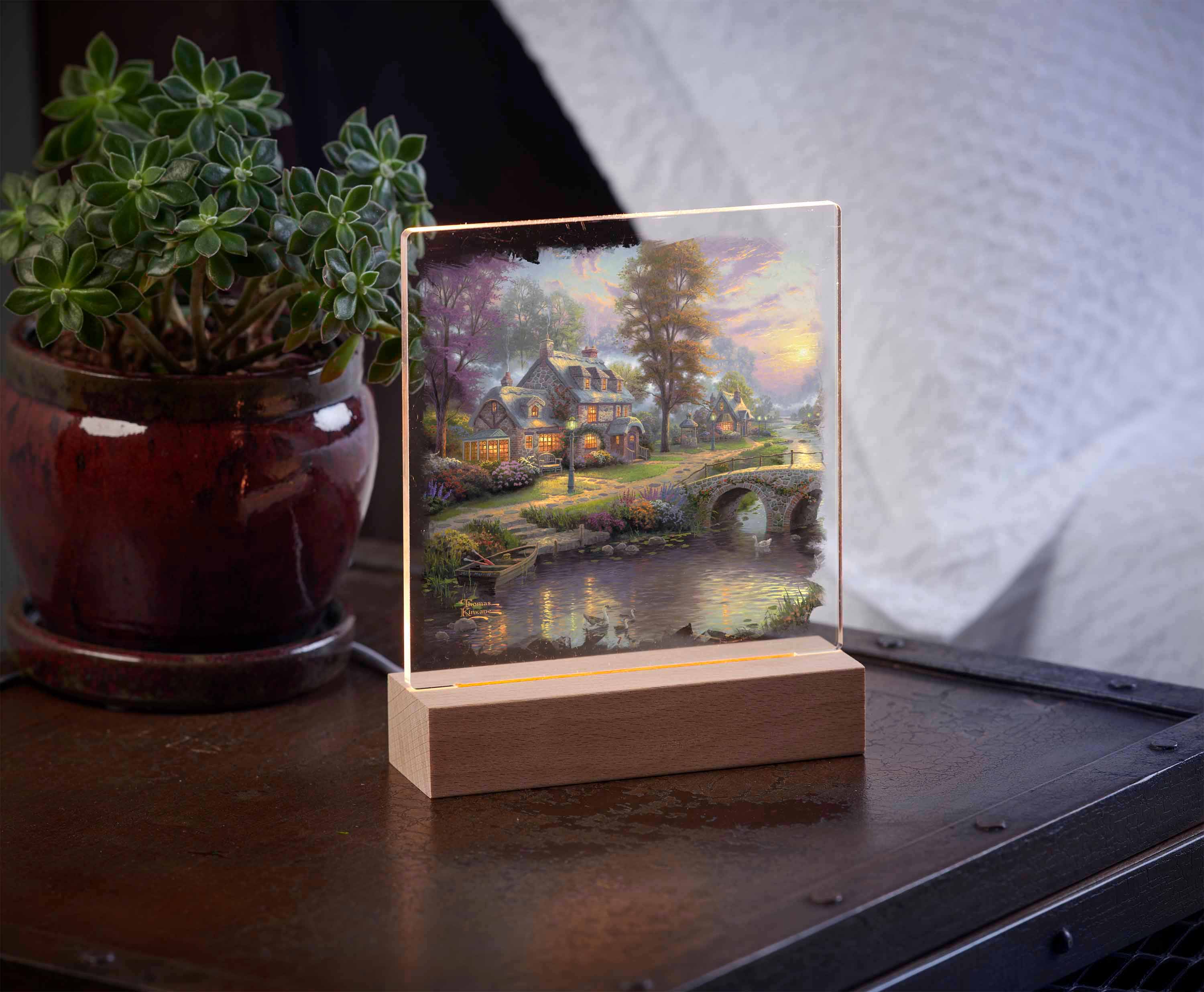 Sunset on Lamplight Lane - Acrylic Night Light