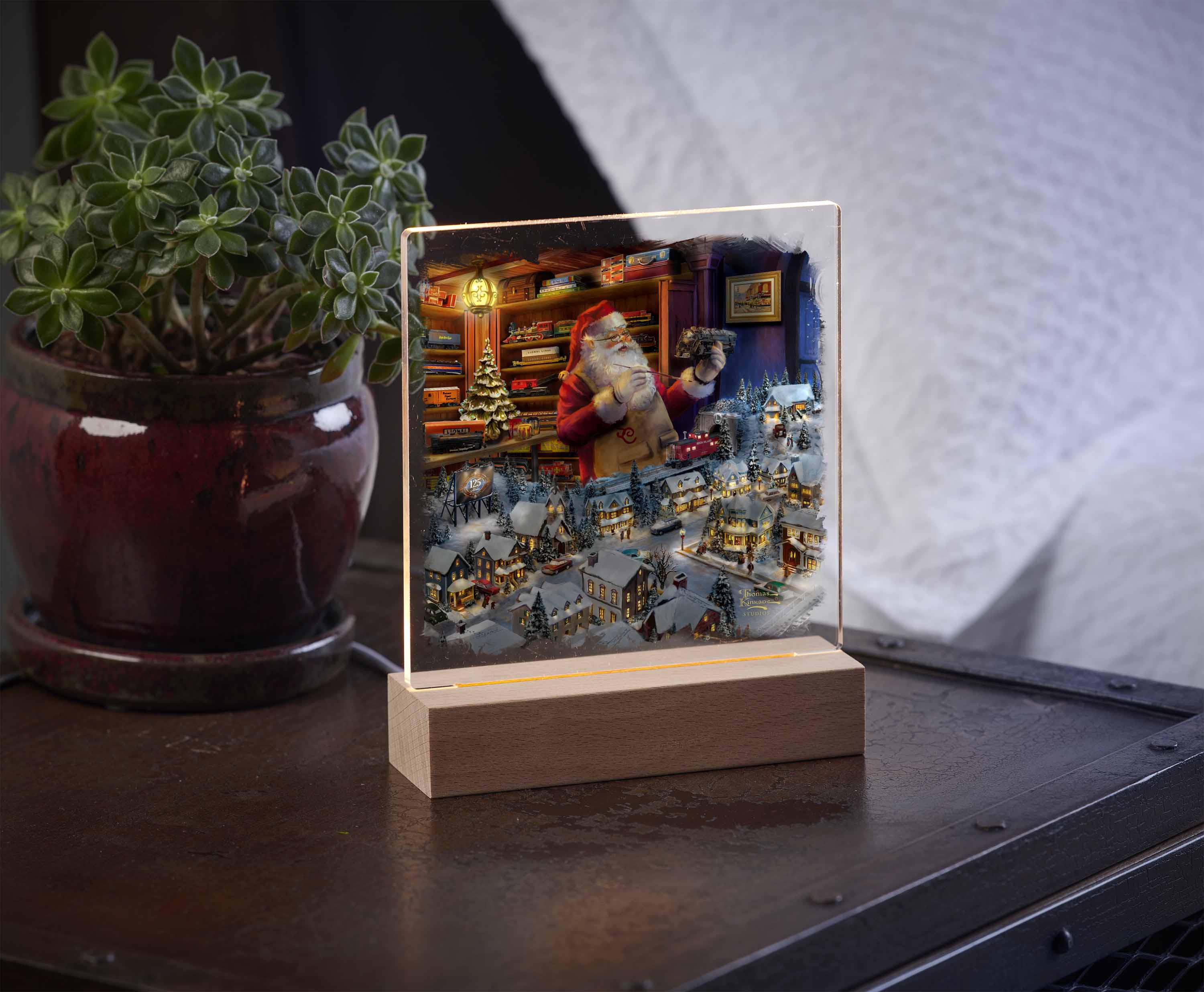 Santa's Final Touch, A Lionel Legacy - Acrylic Night Light
