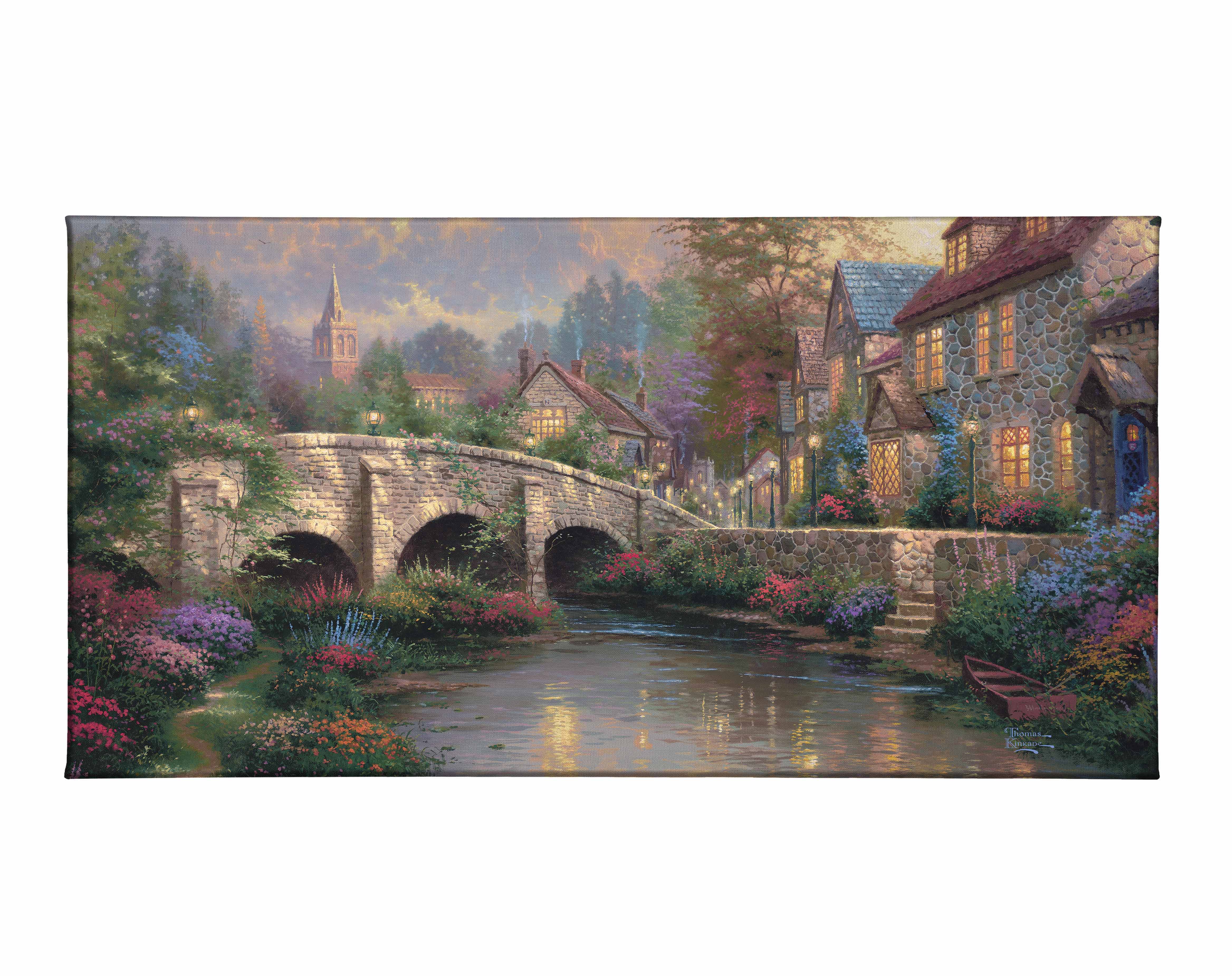 Cobblestone Brooke - 16" x 31" Gallery Wrapped Canvas