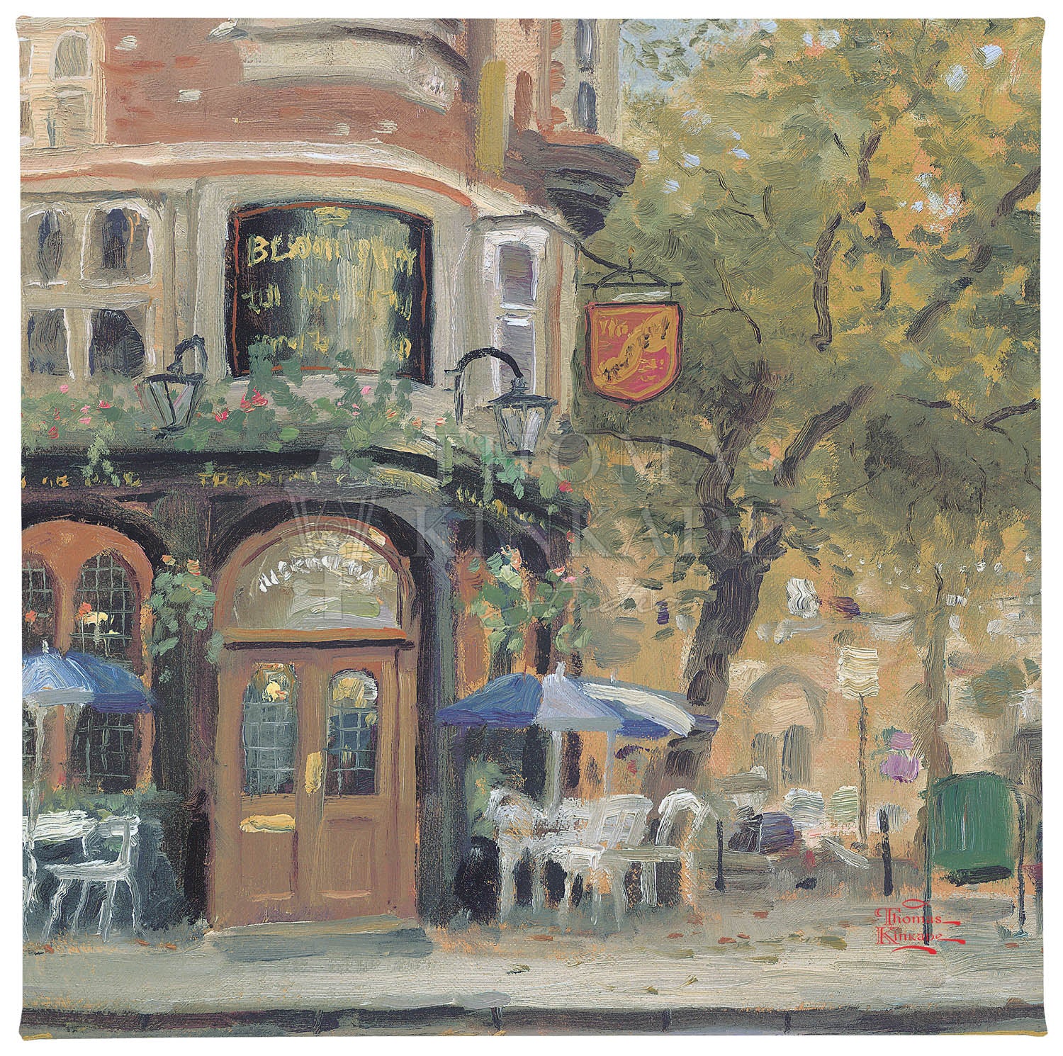 Bloomsbury Café - 14" x 14" Gallery Wrapped Canvas