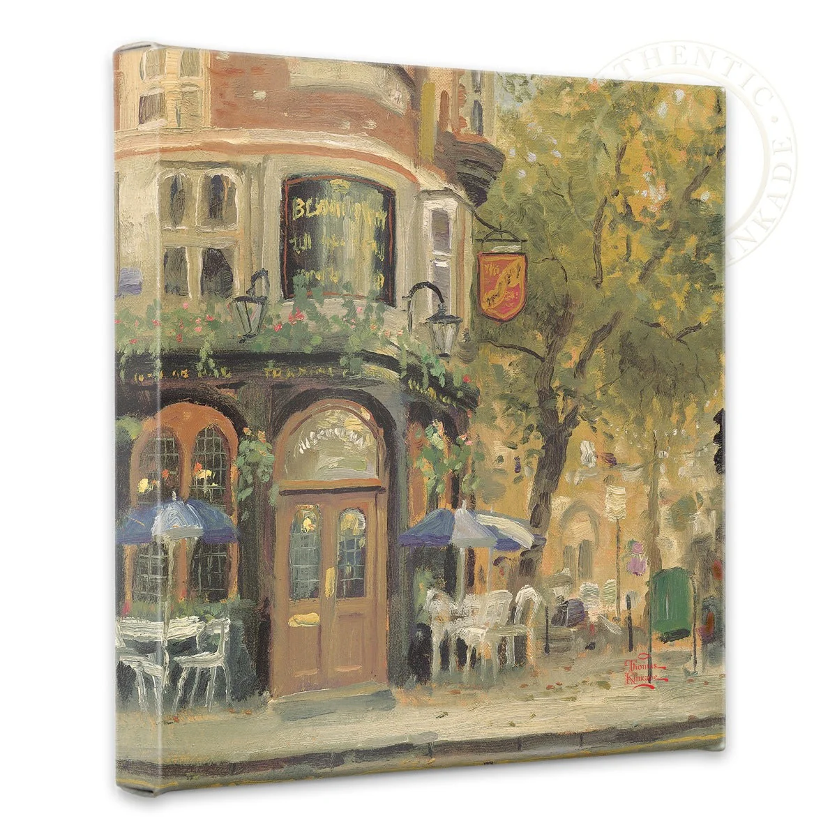 Bloomsbury Café - 14" x 14" Gallery Wrapped Canvas - Image 2