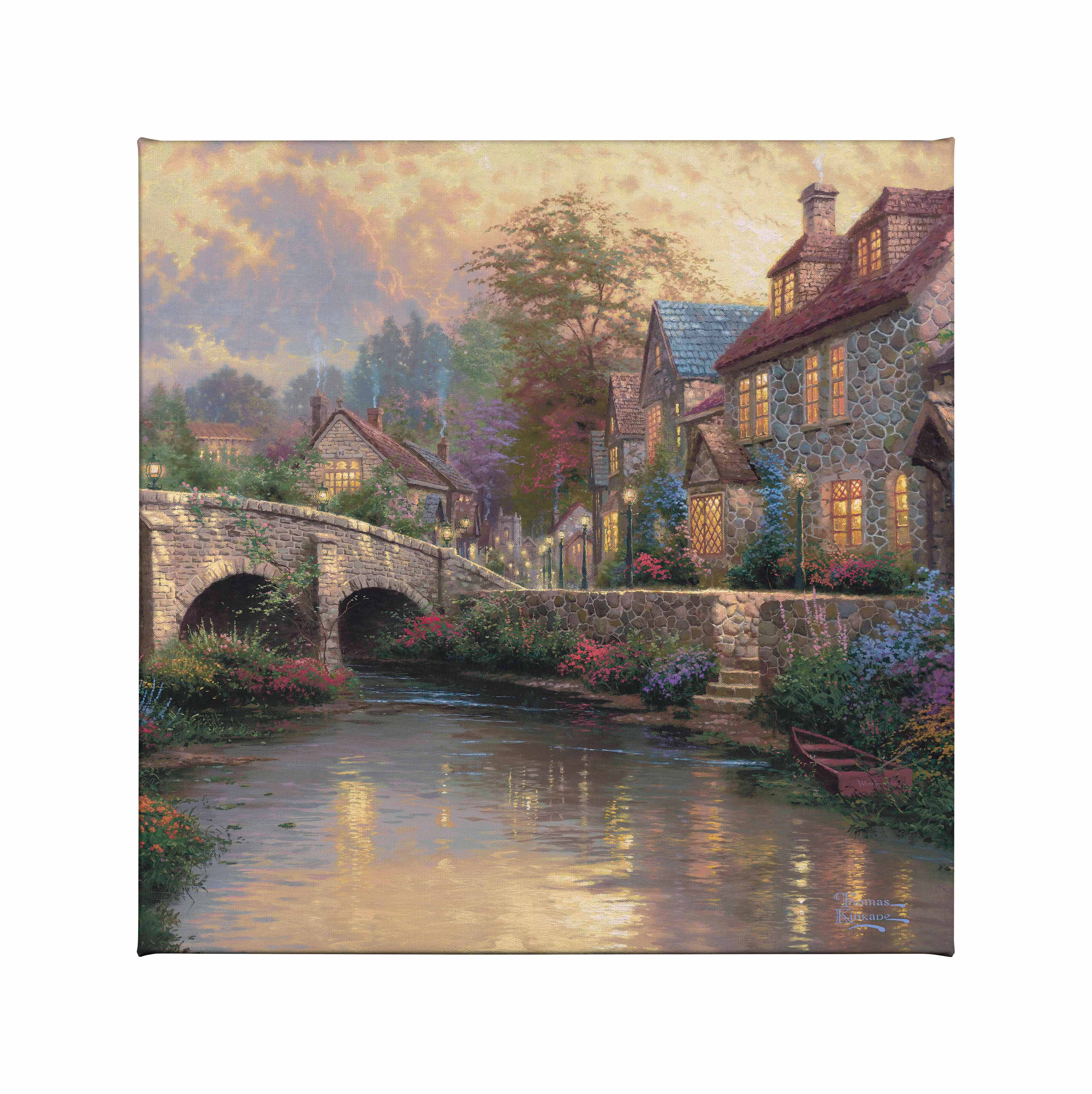 Cobblestone Brooke - 14" x 14" Gallery Wrapped Canvas