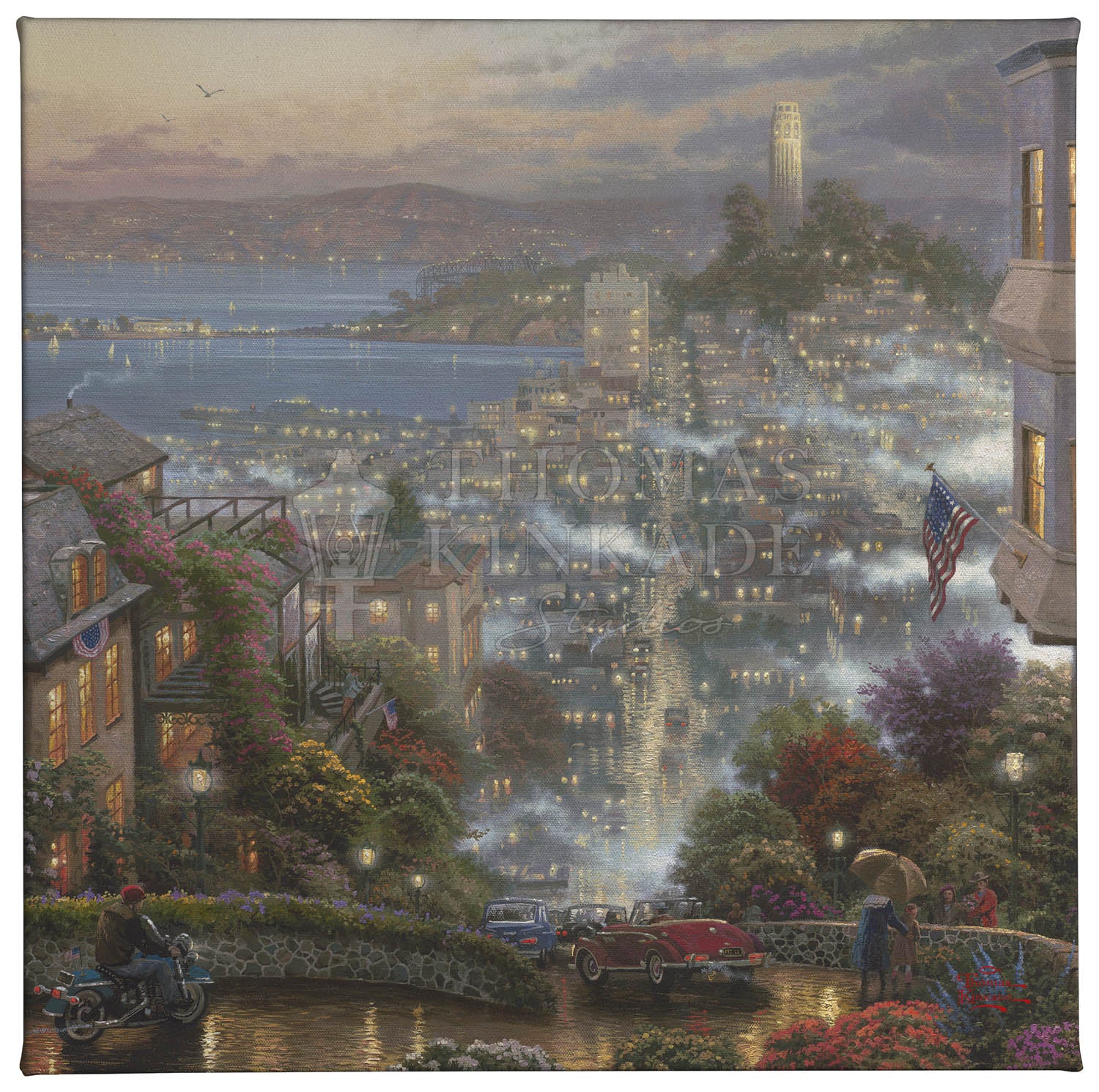 San Francisco, Lombard Street - 14" x 14" Gallery Wrapped Canvas