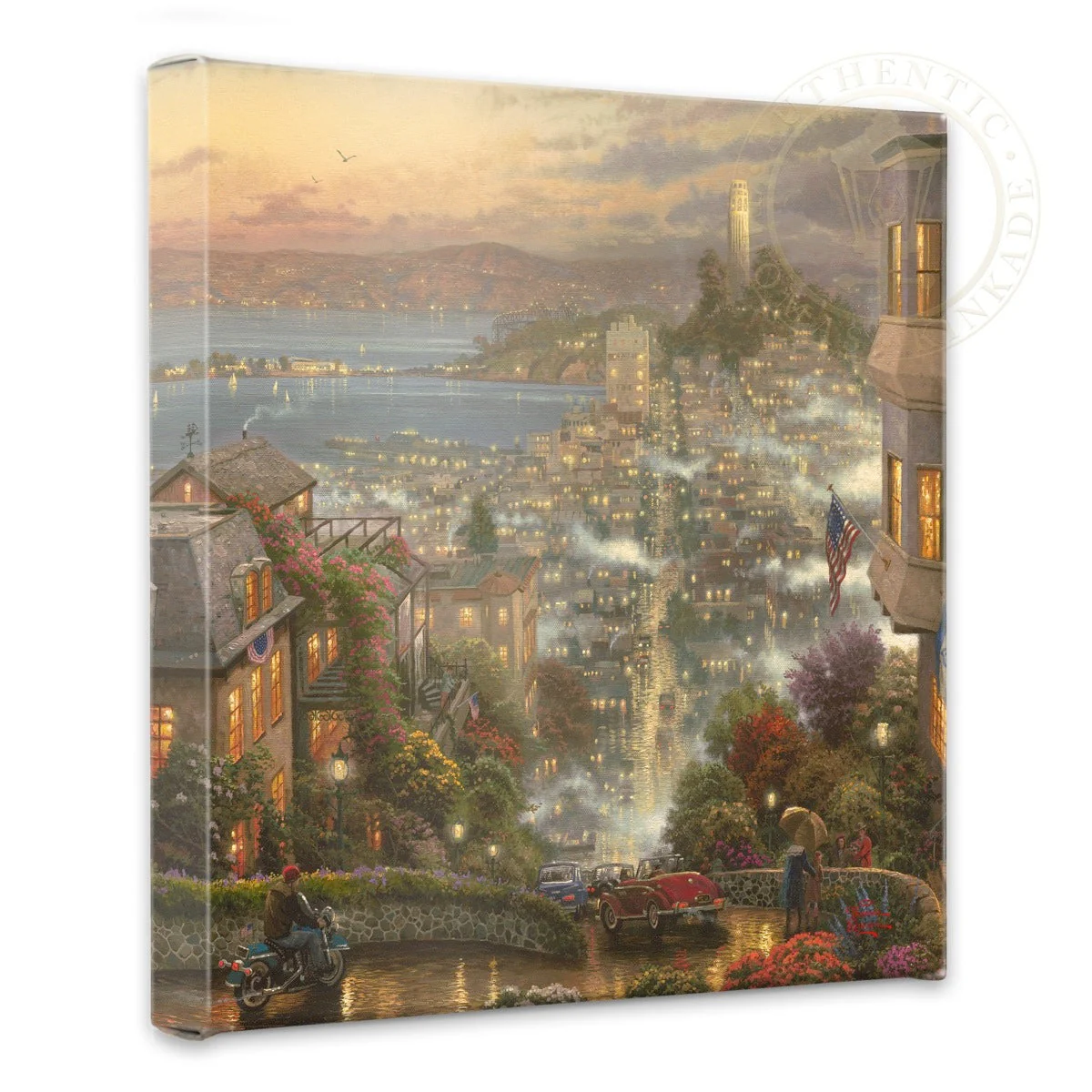San Francisco, Lombard Street - 14" x 14" Gallery Wrapped Canvas - Image 2