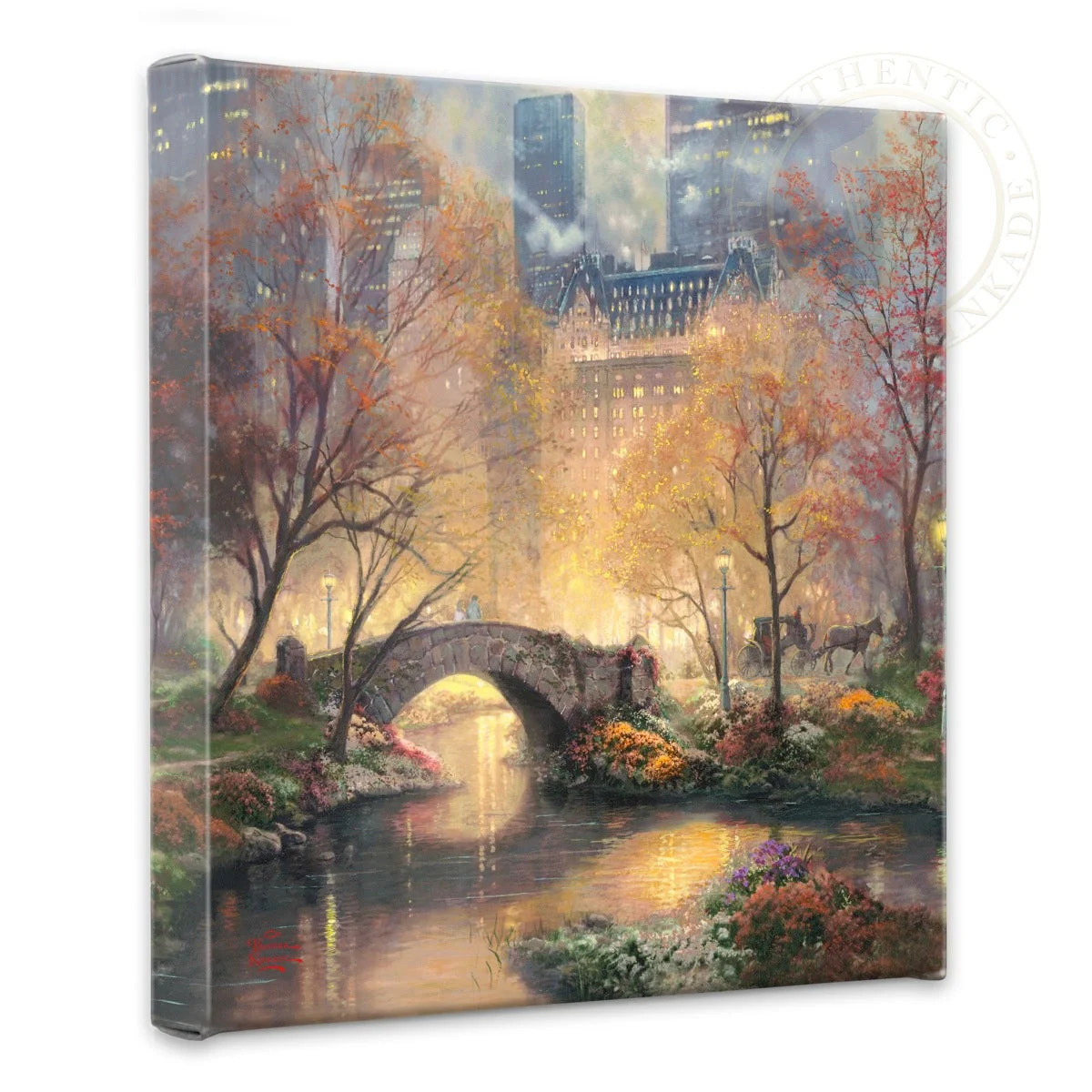 Central Park in the Fall - 14" x 14" Gallery Wrapped Canvas - Image 2
