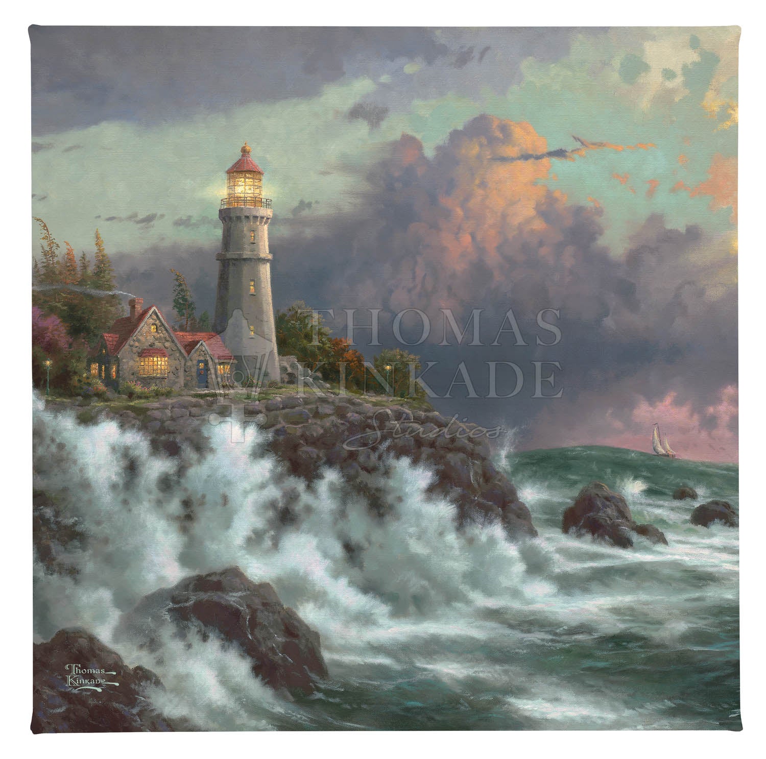 Conquering the Storms - 14" x 14" Gallery Wrapped Canvas