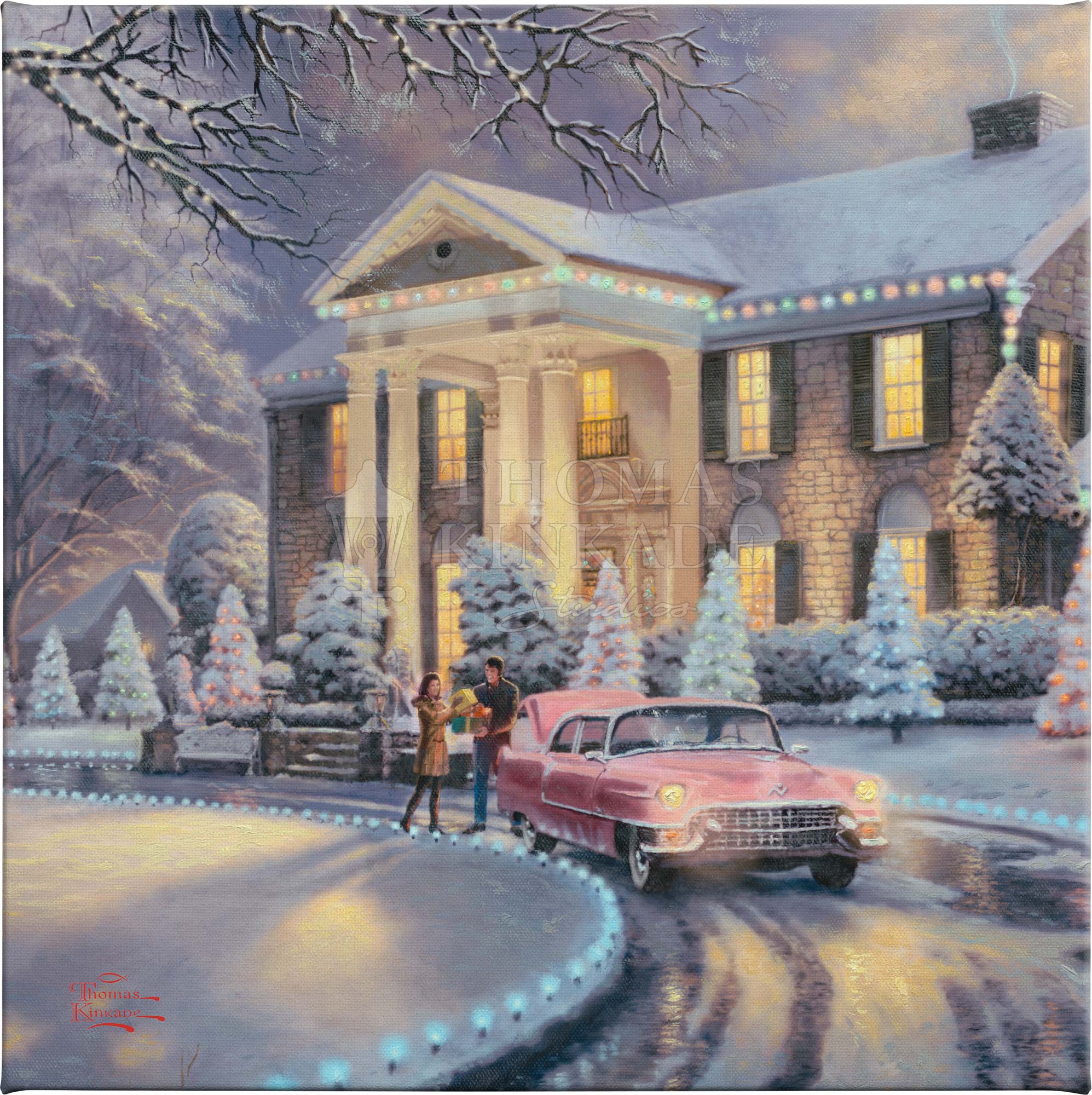 Graceland Christmas® - 14" x 14" Gallery Wrapped Canvas (Frameless)