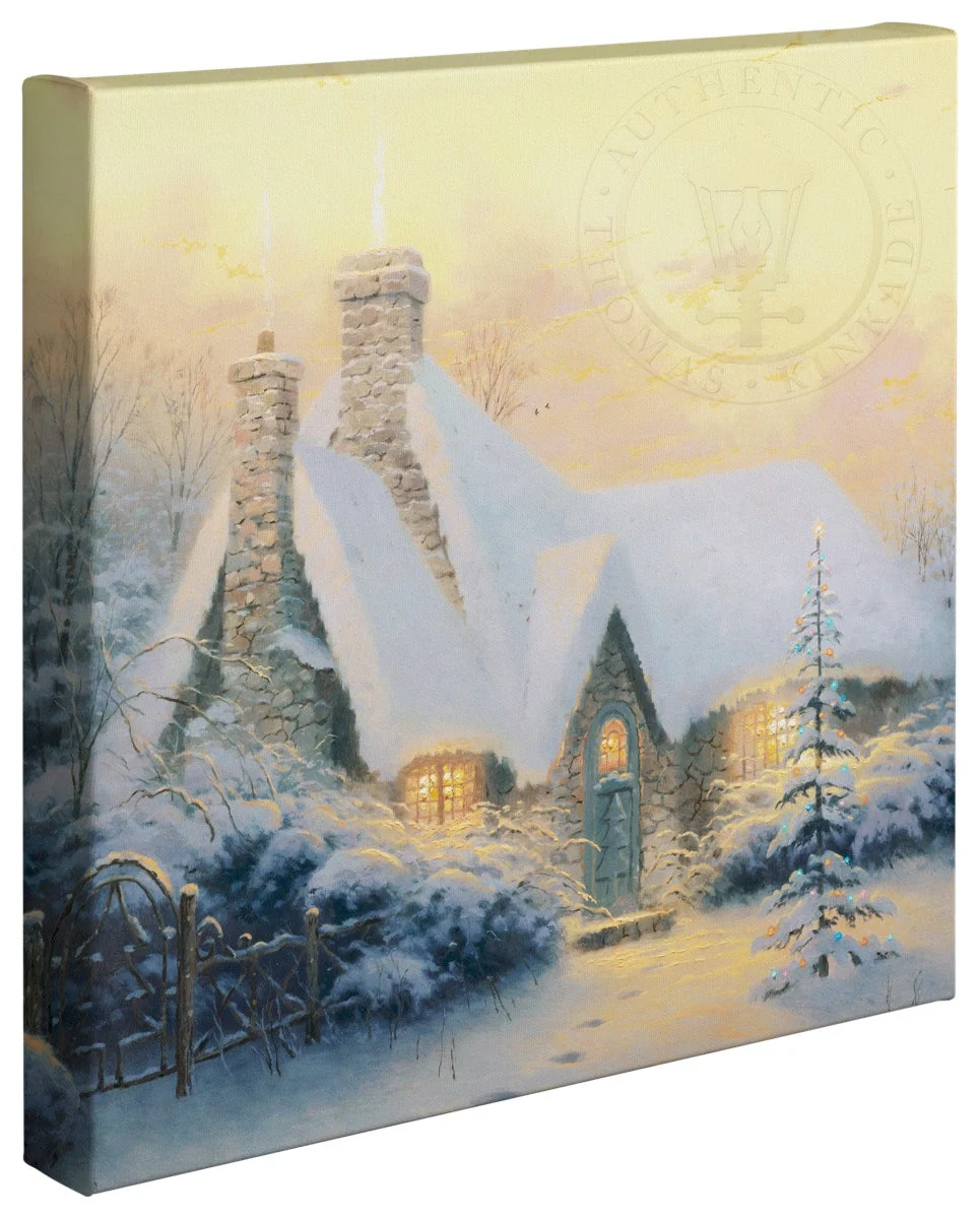 Christmas Tree Cottage - 20" x 20" Gallery Wrapped Canvas - Image 2