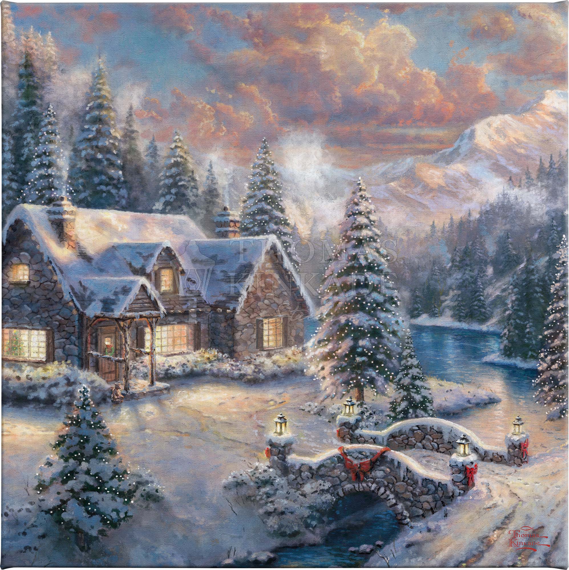 High Country Christmas - 20" x 20" Gallery Wrapped Canvas