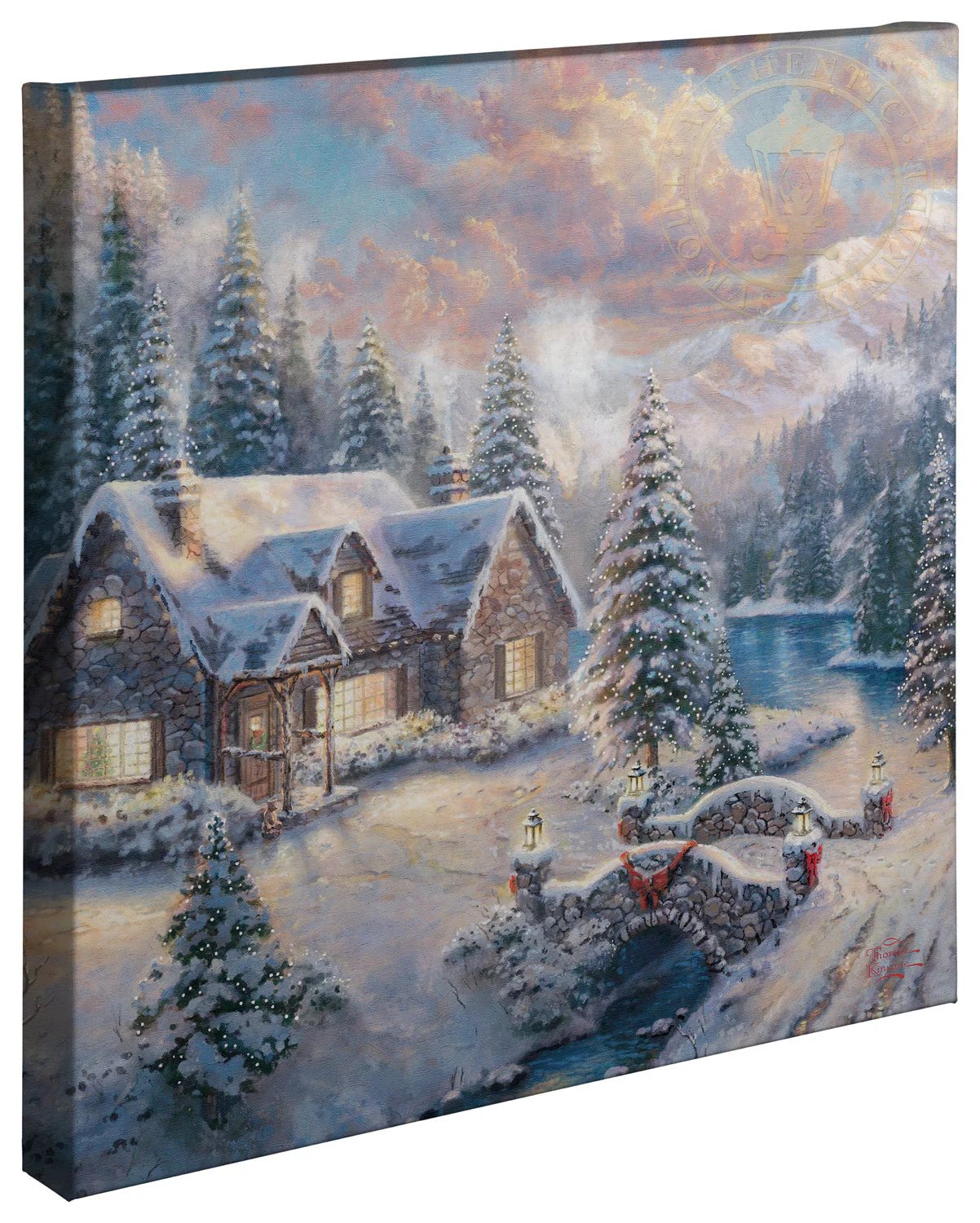 High Country Christmas - 20" x 20" Gallery Wrapped Canvas - Image 2