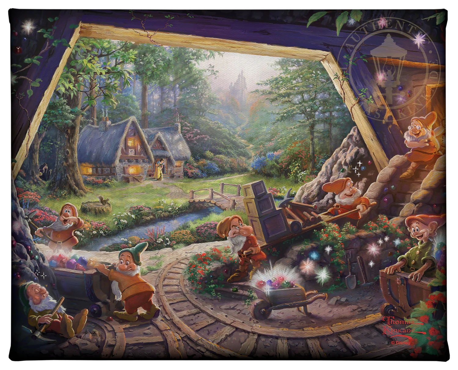 Disney Snow White and the Seven Dwarfs - 8" x 10" Gallery Wrapped Canvas