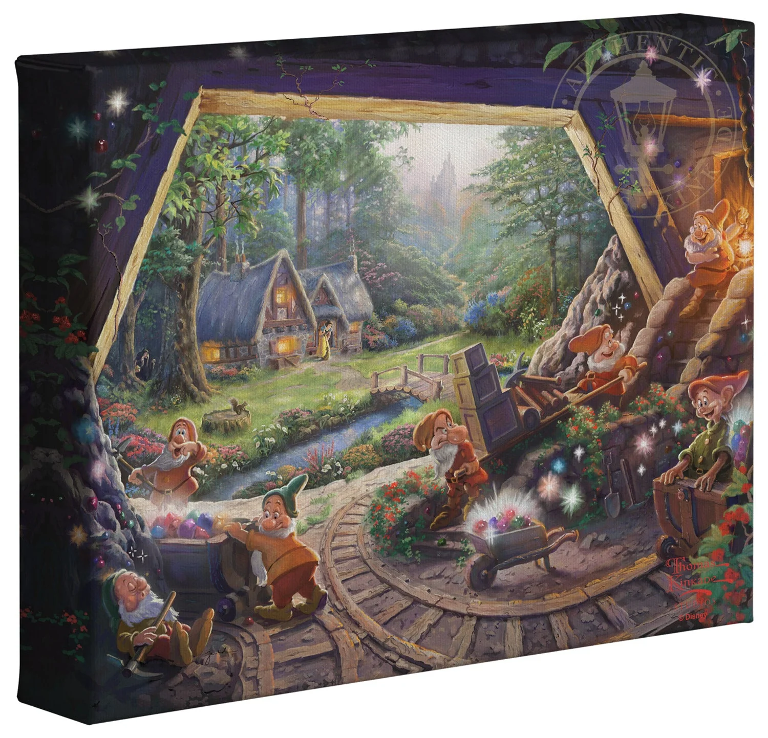 Disney Snow White and the Seven Dwarfs - 8" x 10" Gallery Wrapped Canvas - Image 2
