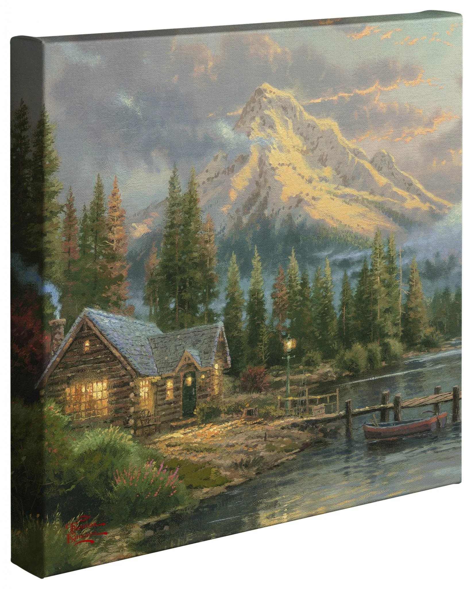 Lakeside Hideaway - 14" x 14" Gallery Wrapped Canvas - Image 2