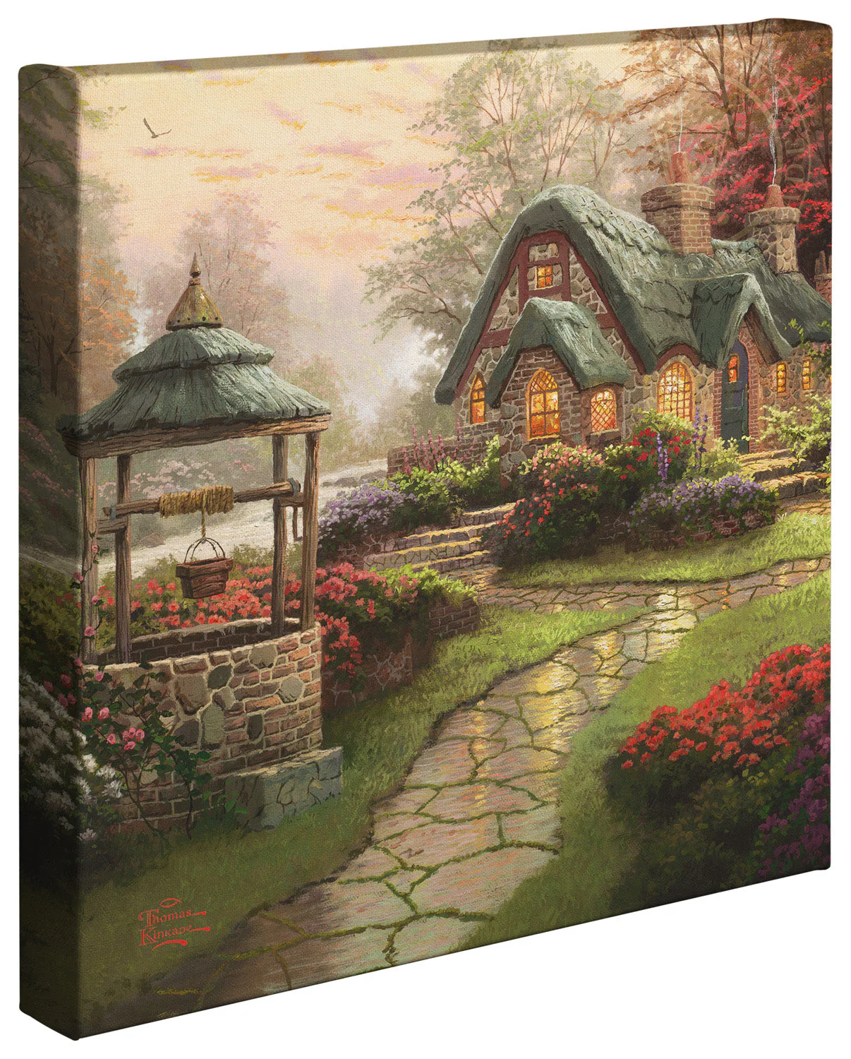 Make A Wish Cottage - 14"x14" Gallery Wrapped Canvas - Image 2