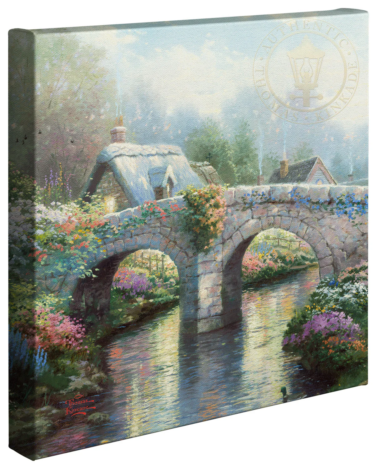 Blossom Bridge - 14"x14" Gallery Wrapped Canvas - Image 2