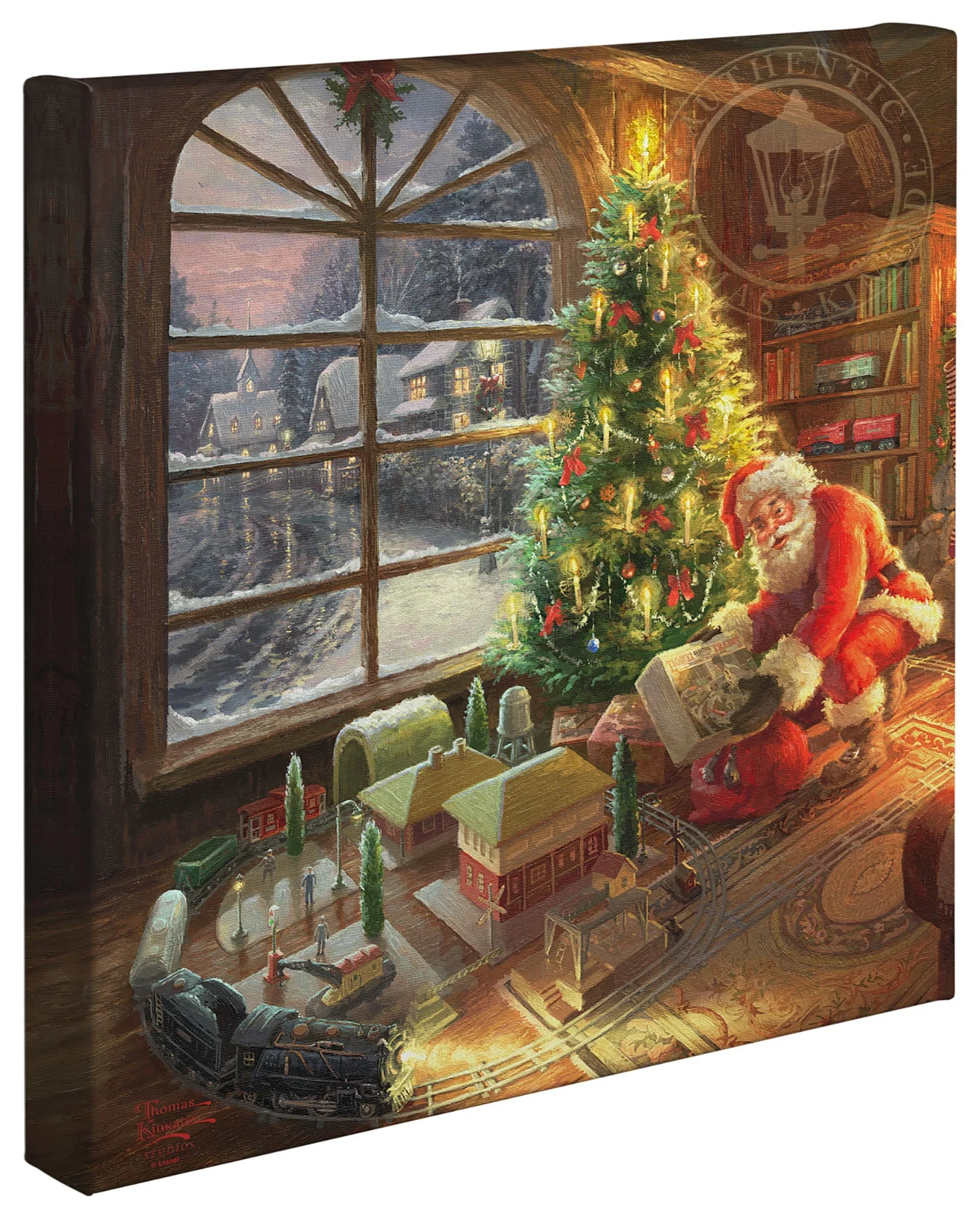 Santa's Special Delivery - 14" x 14" Gallery Wrapped Canvas - Image 2